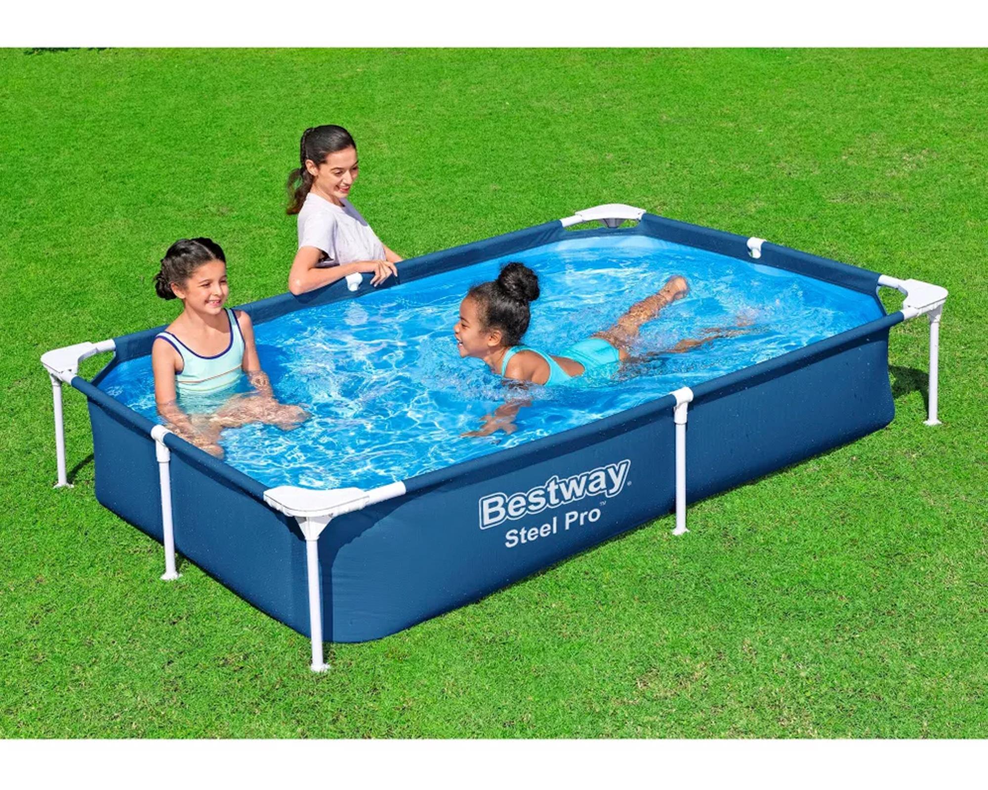 Piscina estructural 43x150x221 cm 1200 L azul-2
