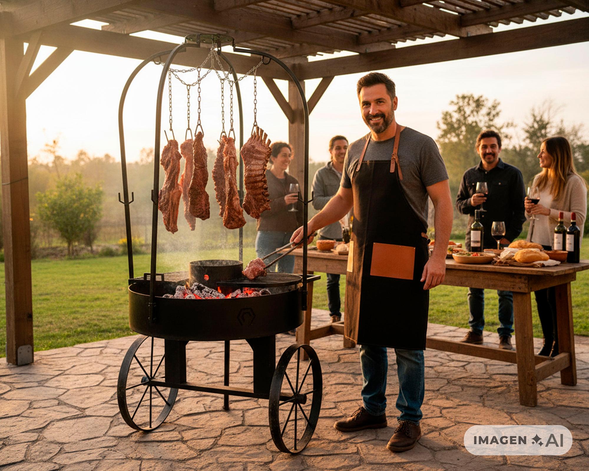 Parrilla a carbón La Relinda negro-3