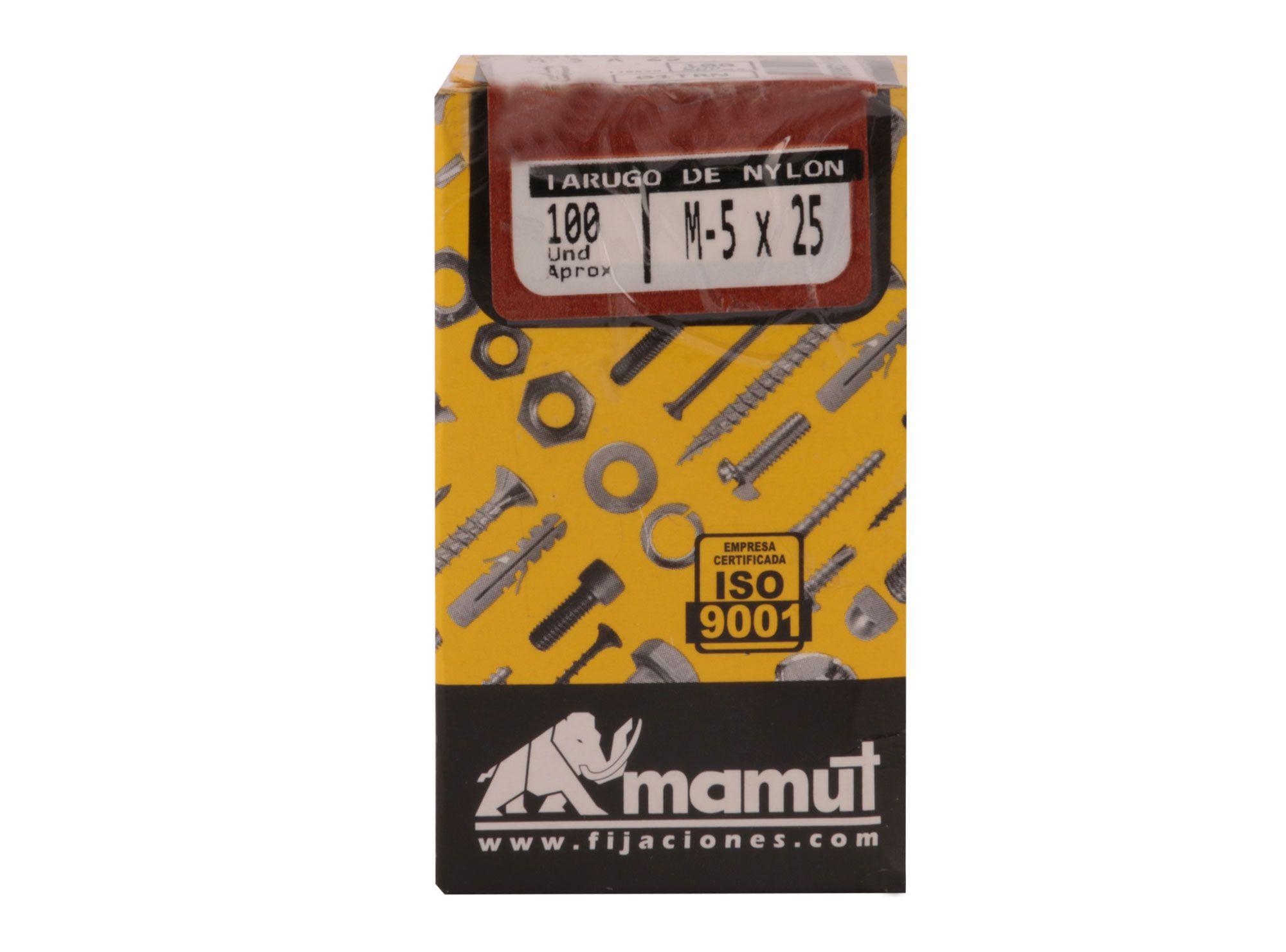 Tarugo nylon M5X25'' 100 unidades Mamut-1