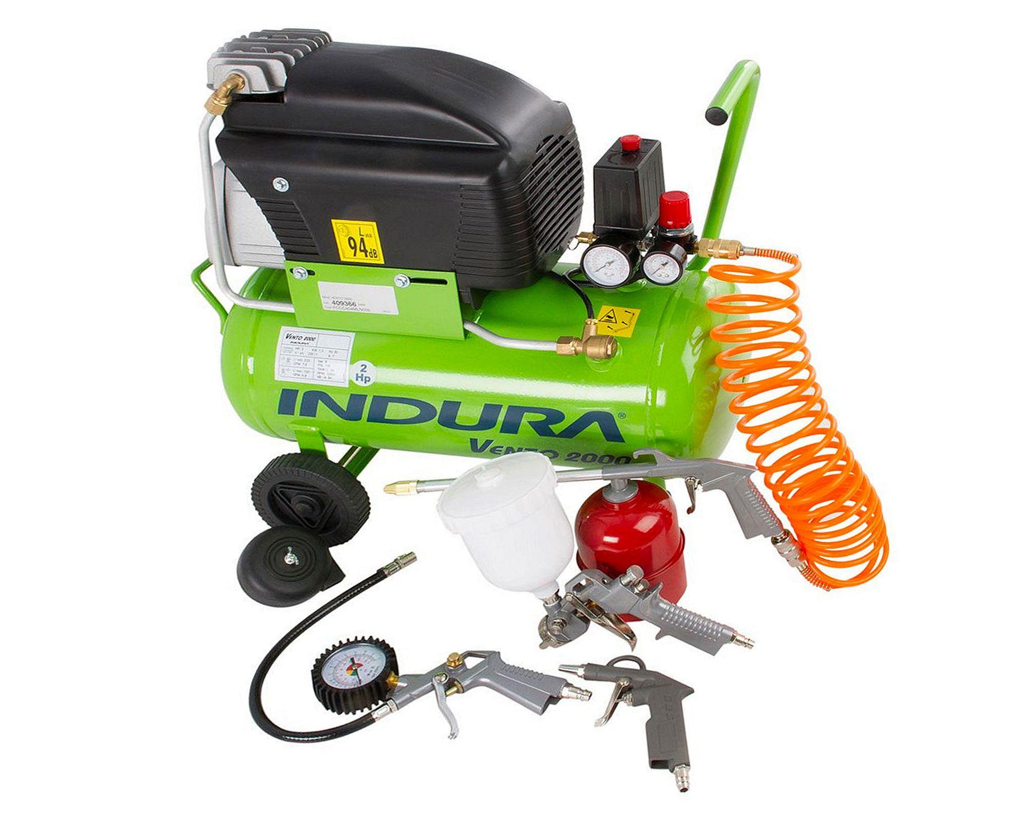 Compresor 2 HP 24 lt Vento 2000 Indura-0