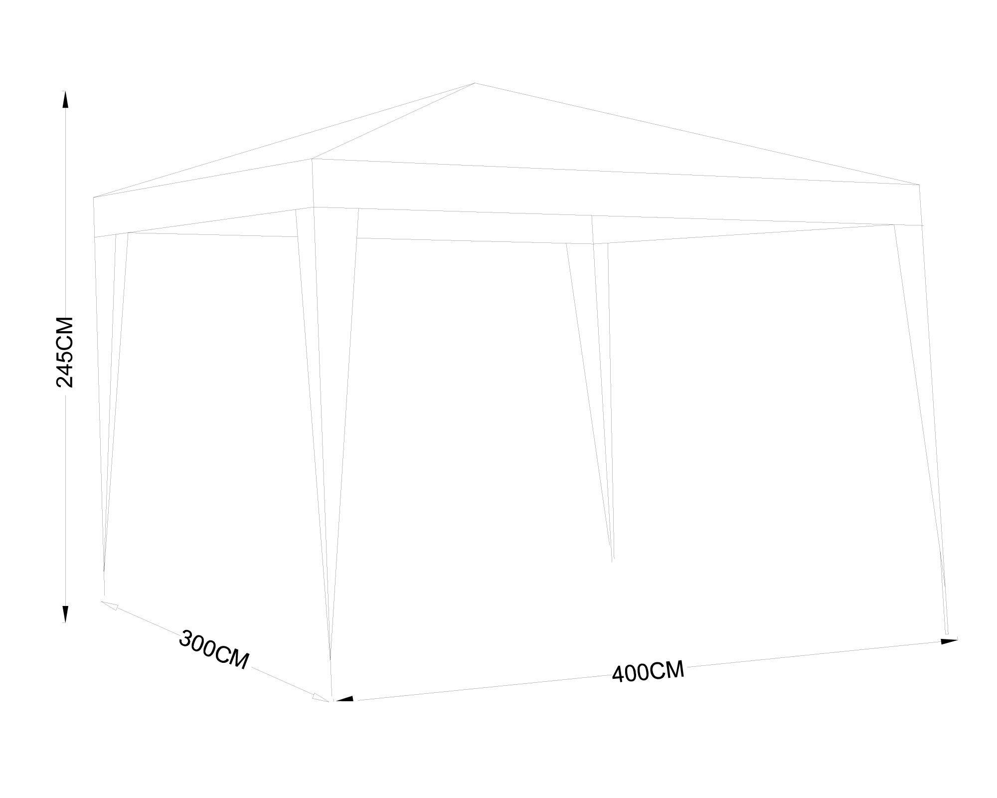 Toldo 4x3 m Rafia verde Outzen-3