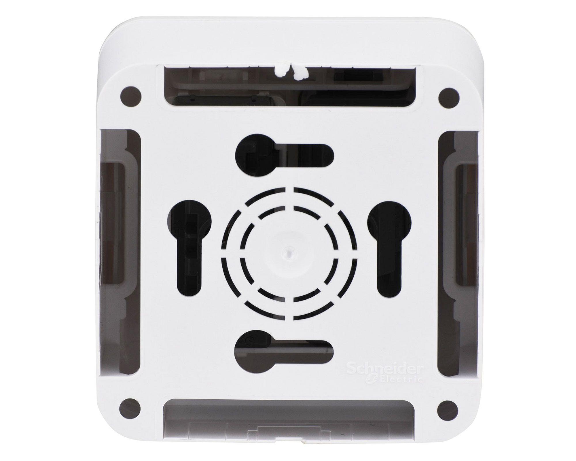 Casquete interruptor 16A 9/12 + tomacorriente 10A Génesis blanco Schneider-2