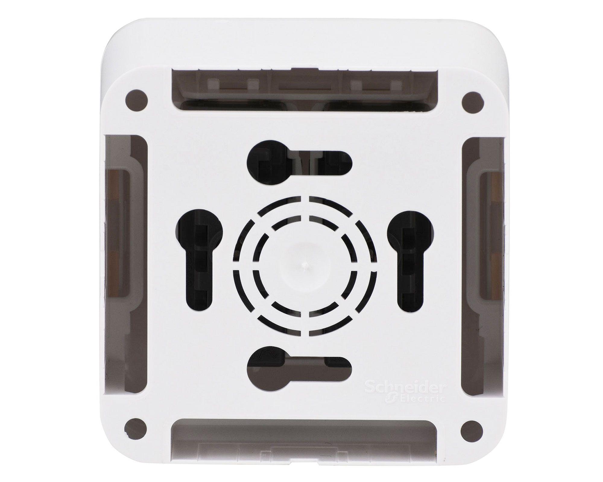 Casquete tomacorriente 10A 2P+T Génesis blanco Schneider-2