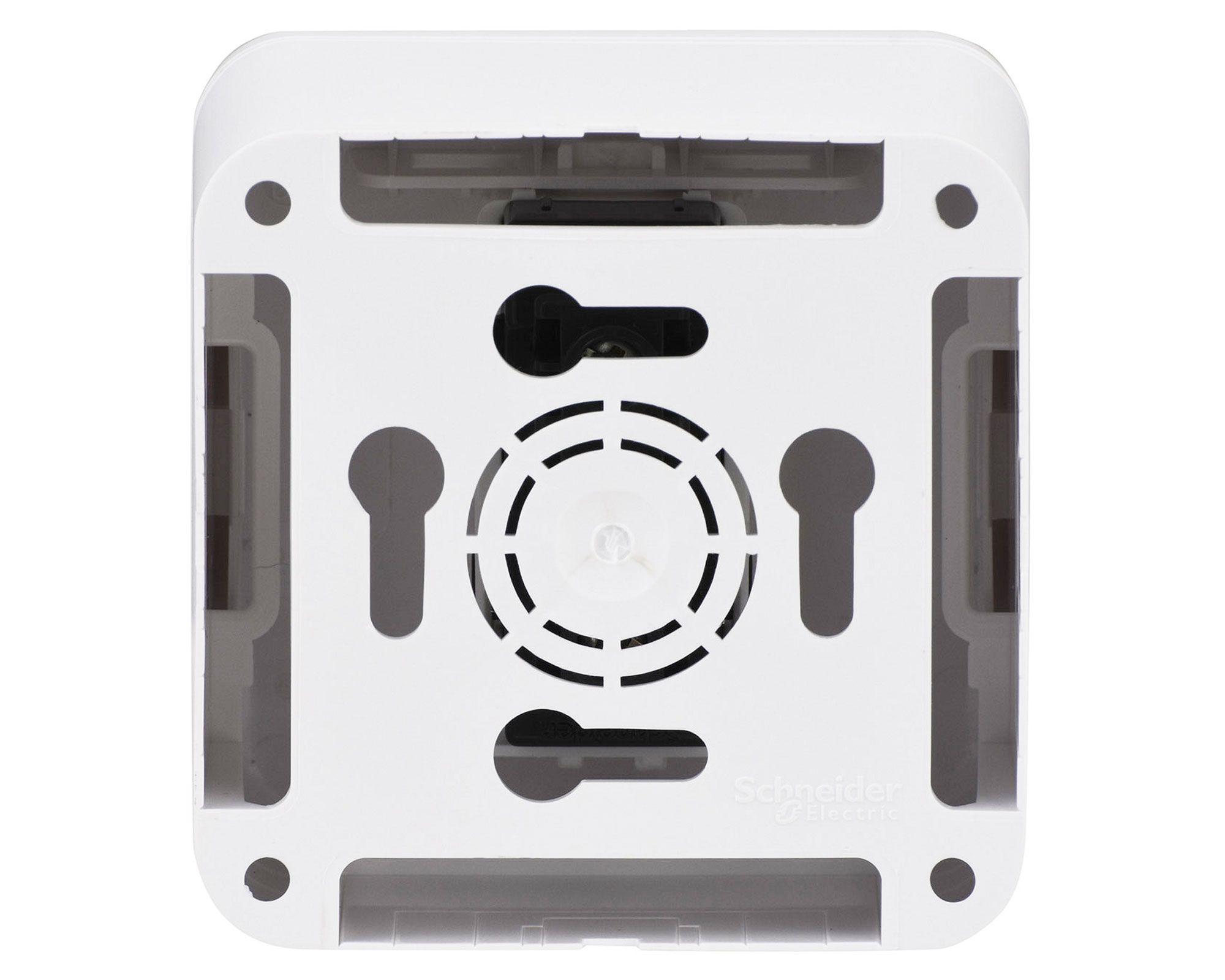 Casquete tomacorriente simple 10A 2P+T Génesis blanco Schneider-2