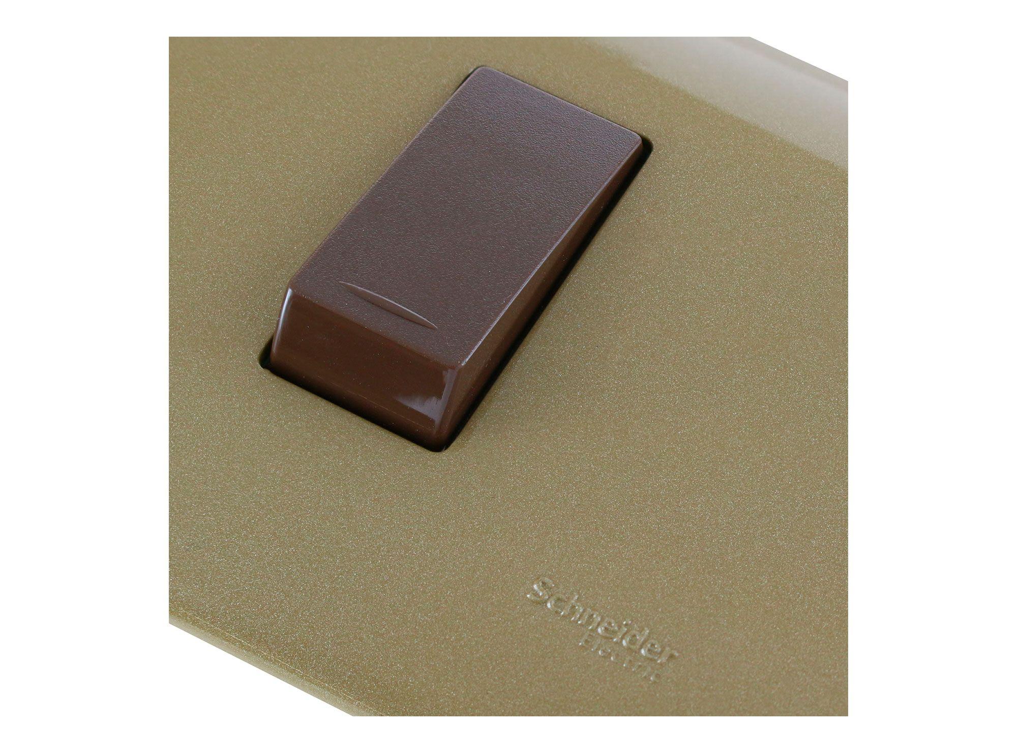 Placa armada interruptor conmutador 16A 9/24 Génesis dorado Schneider-3