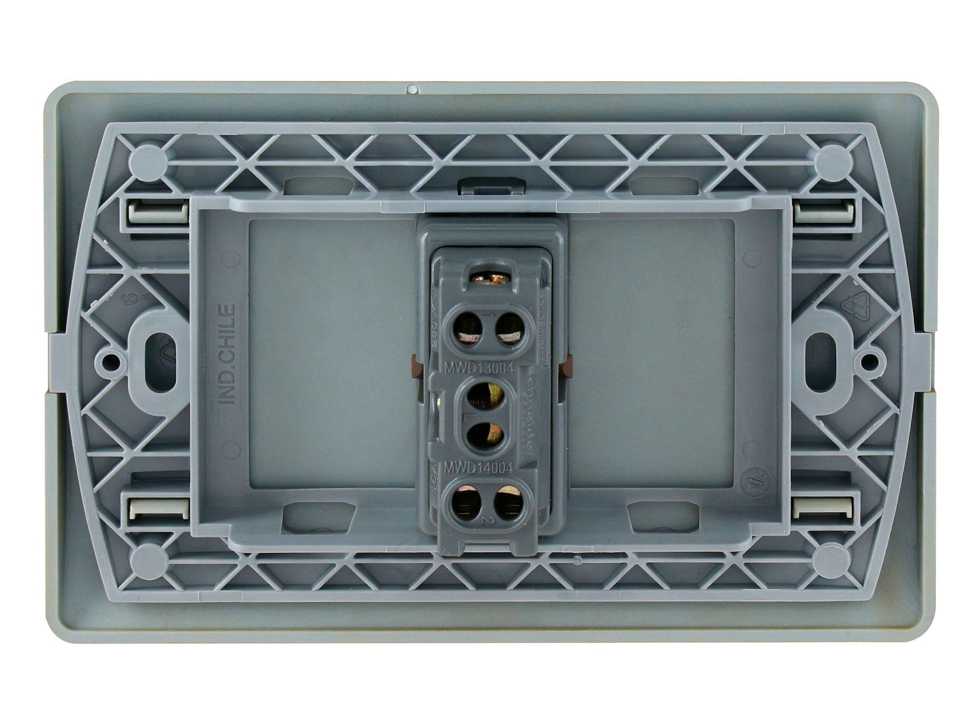 Placa armada interruptor conmutador 16A 9/24 Génesis dorado Schneider-2