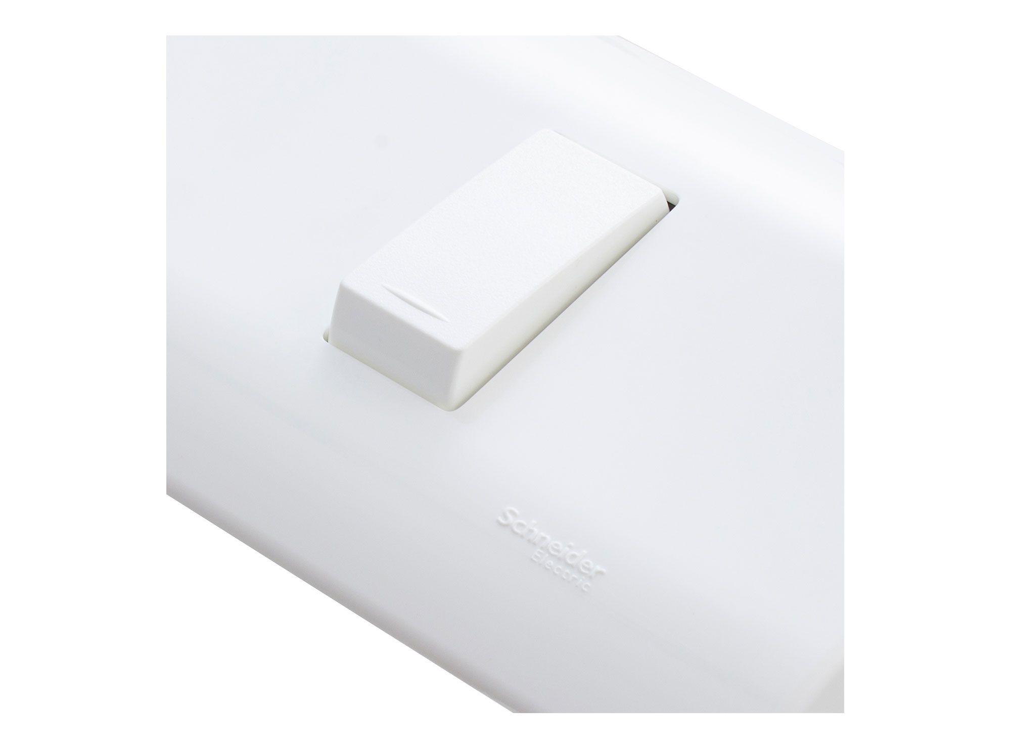 Placa armada interruptor 16A 9/24 Génesis blanco Schneider-3