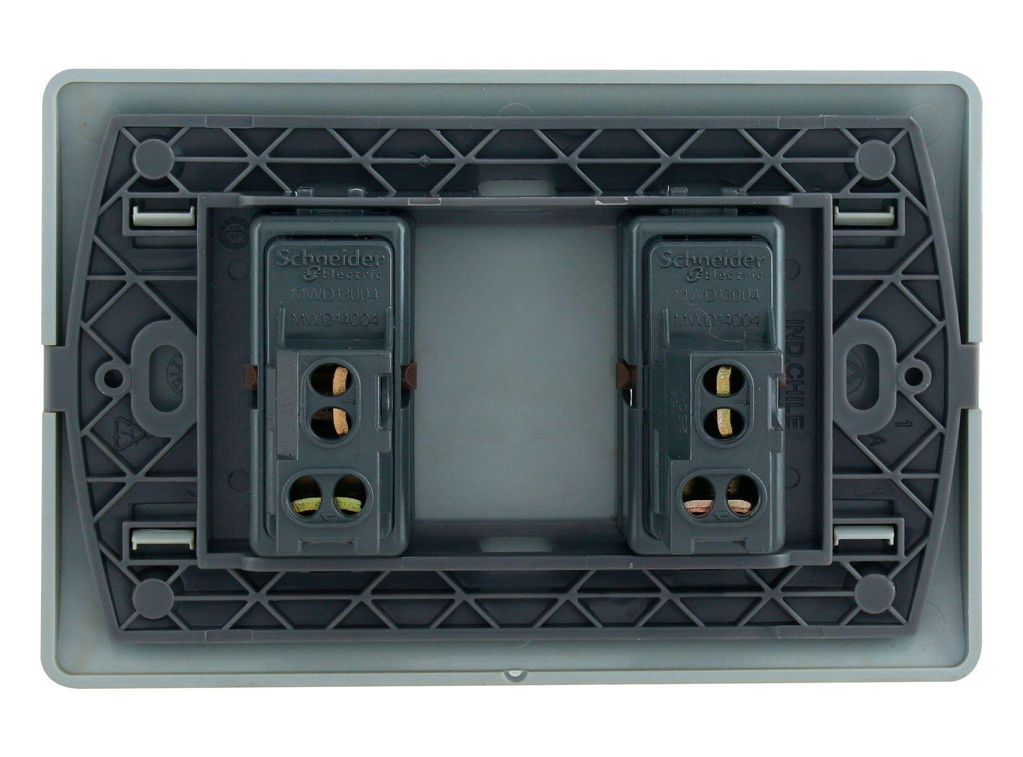 Placa armada interruptor 16A 9/15 Génesis dorado Schneider-2