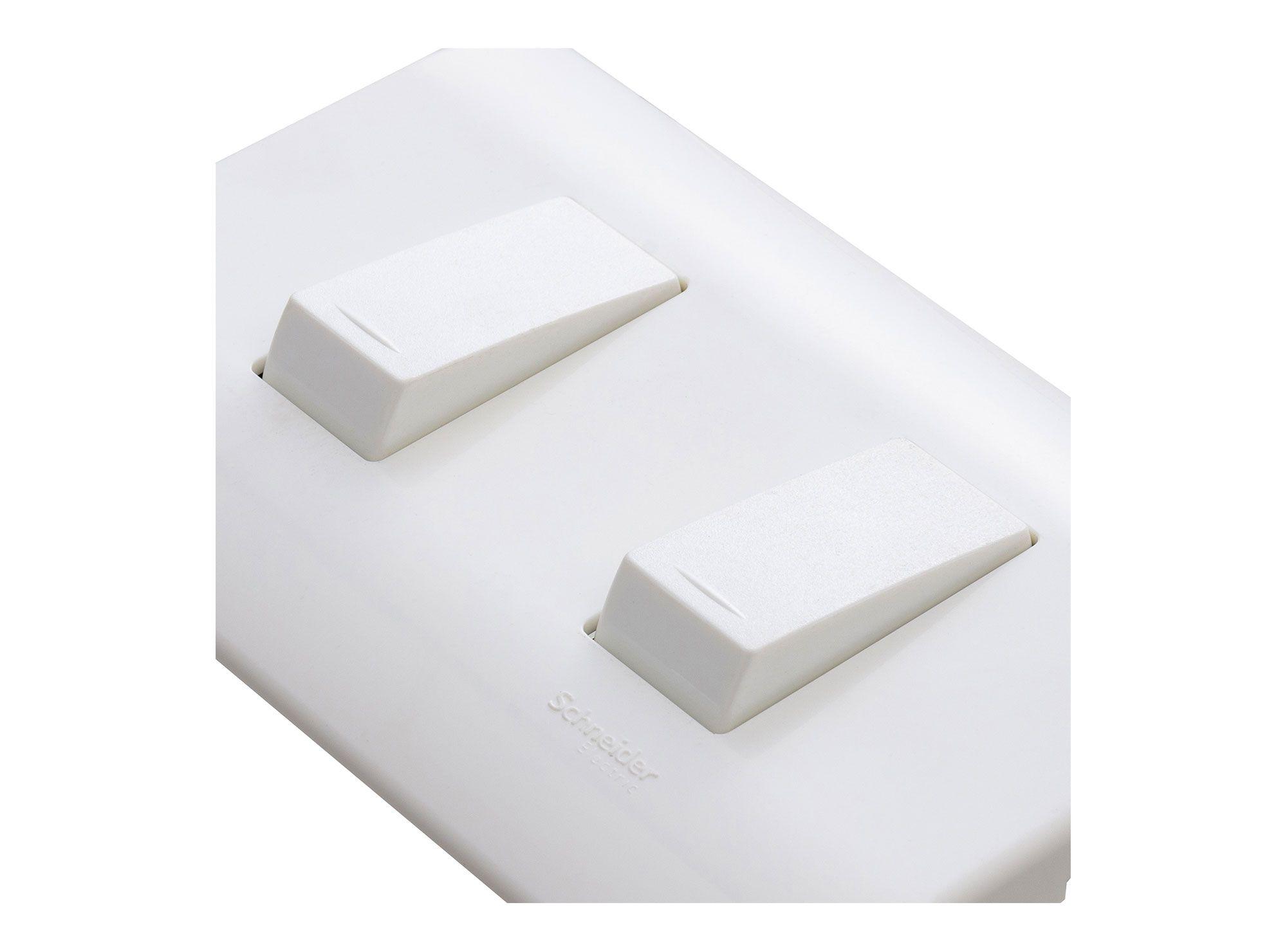 Placa armada interruptor 16A 9/15 Génesis blanco Schneider-3