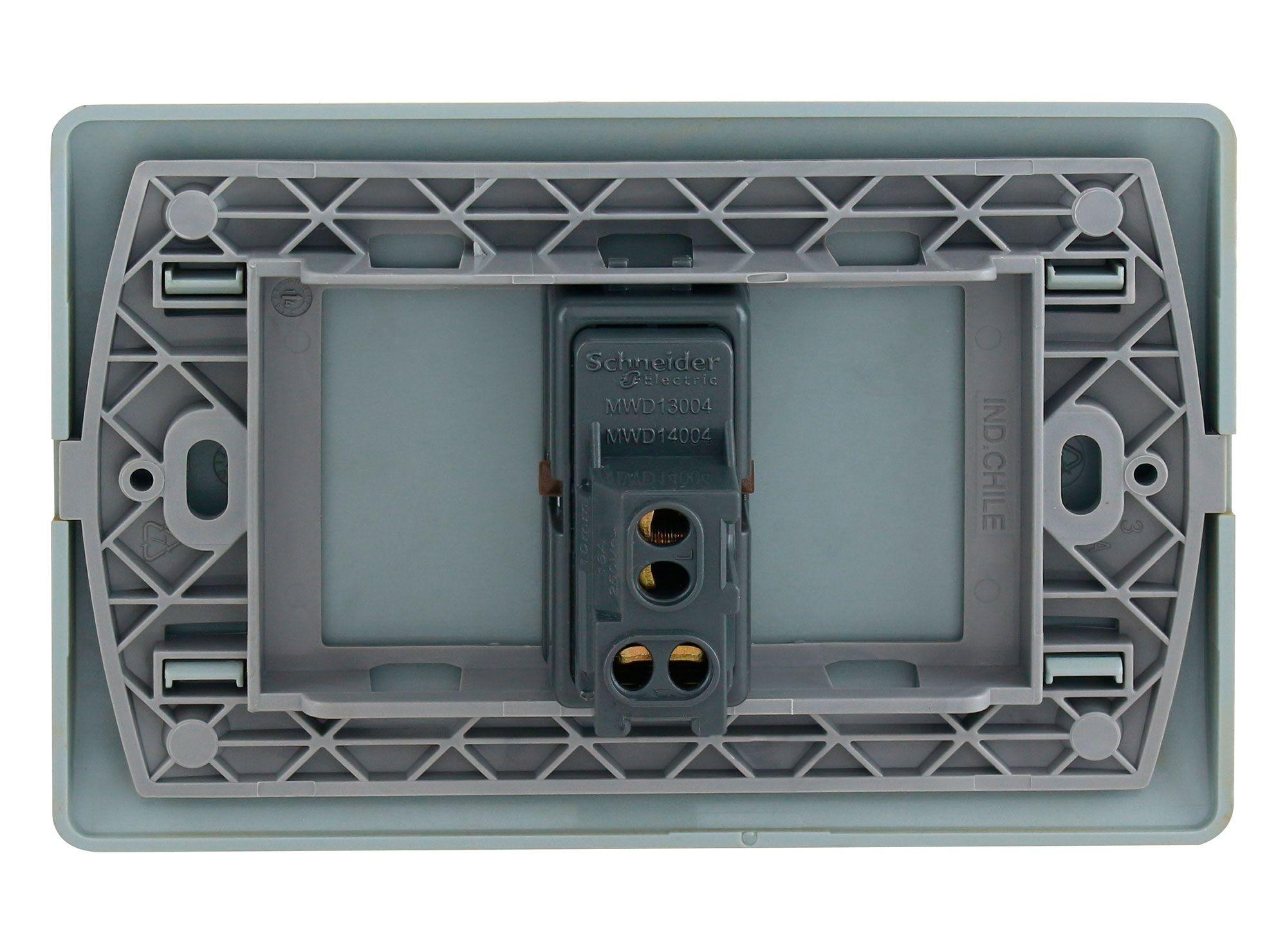 Placa armada interruptor 16A 9/12 Génesis dorado Schneider-2