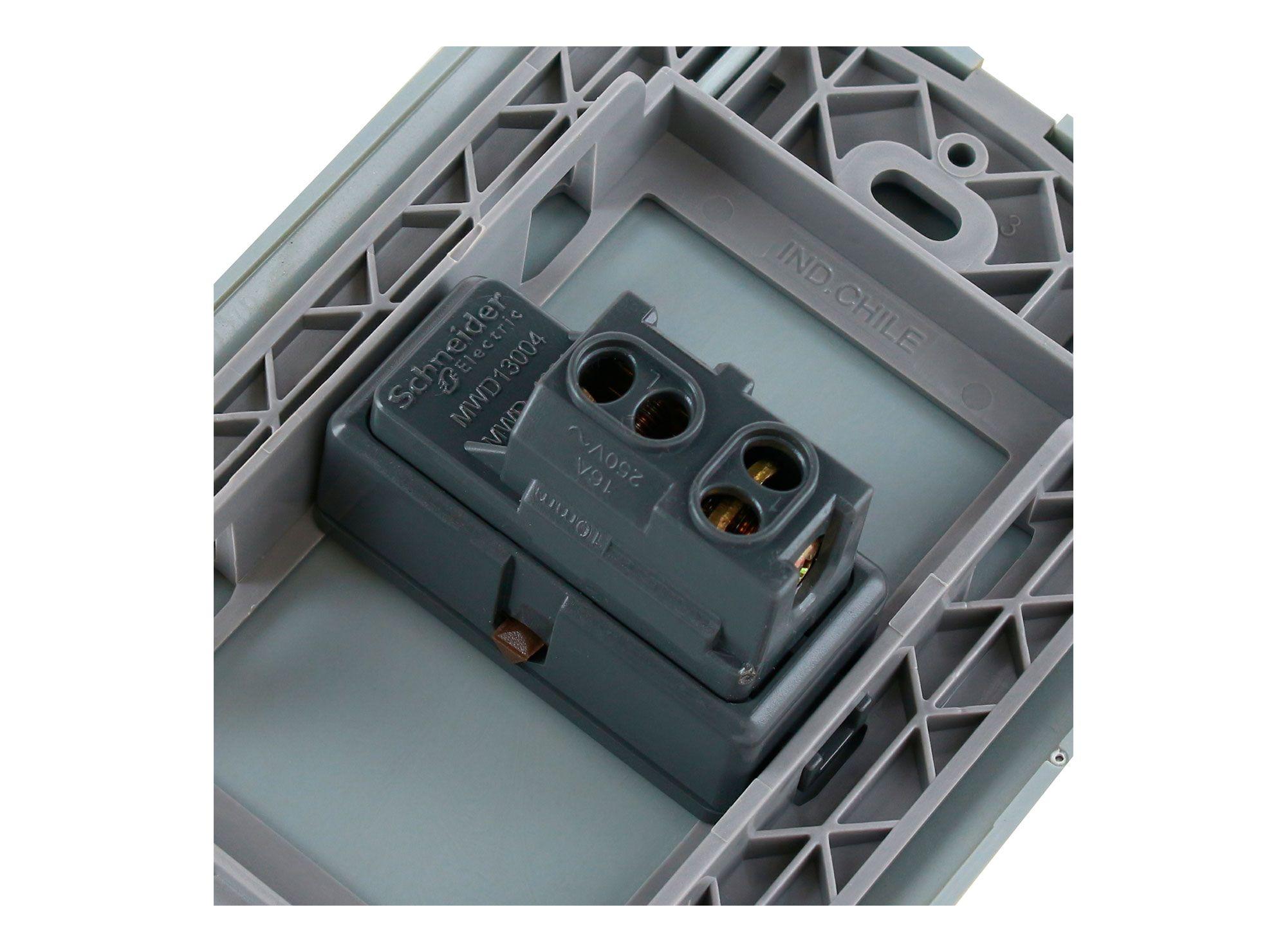 Placa armada interruptor 16A 9/12 Génesis dorado Schneider-4