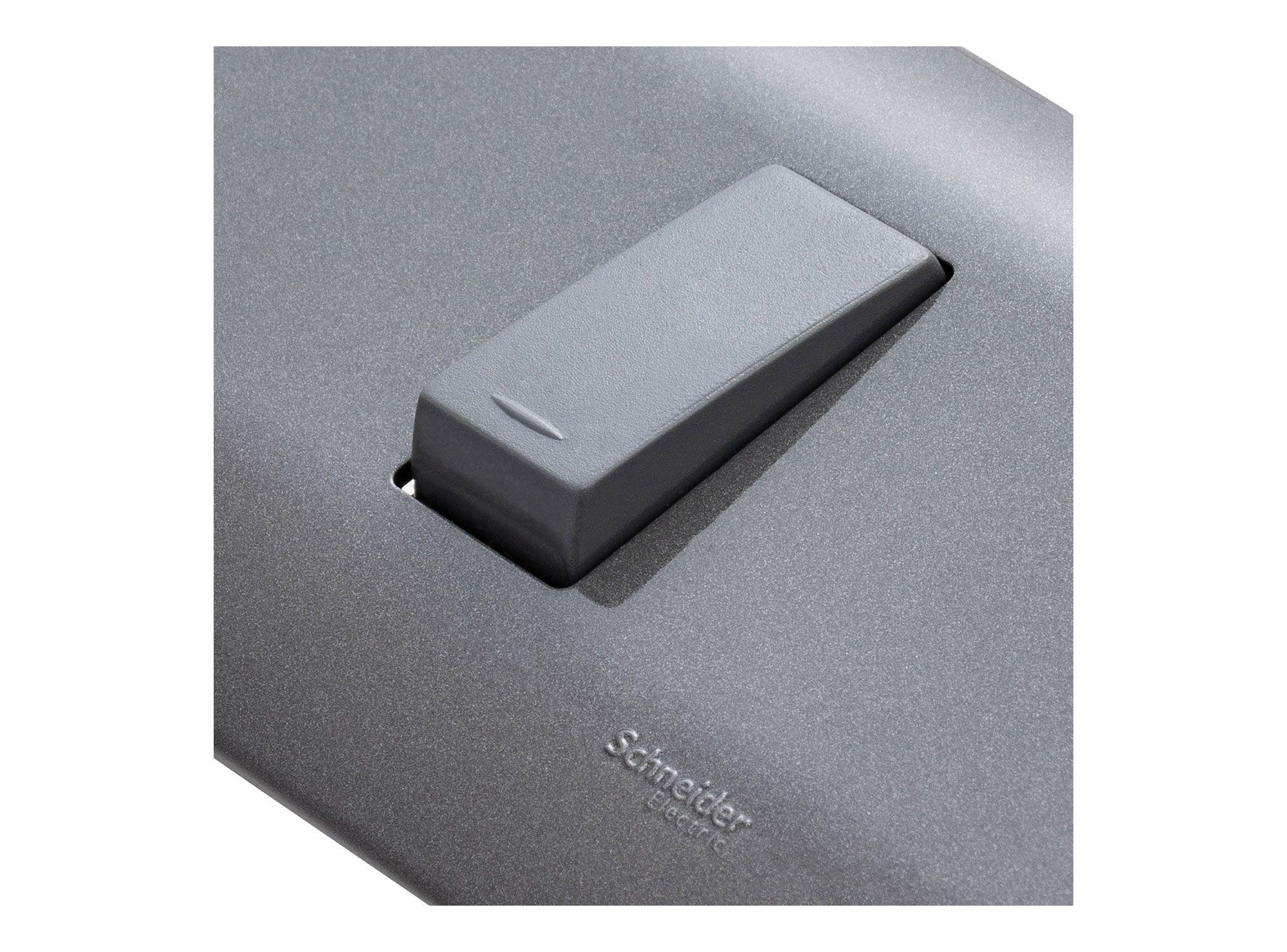 Placa armada interruptor 16A 9/12 Génesis humo Schneider-3