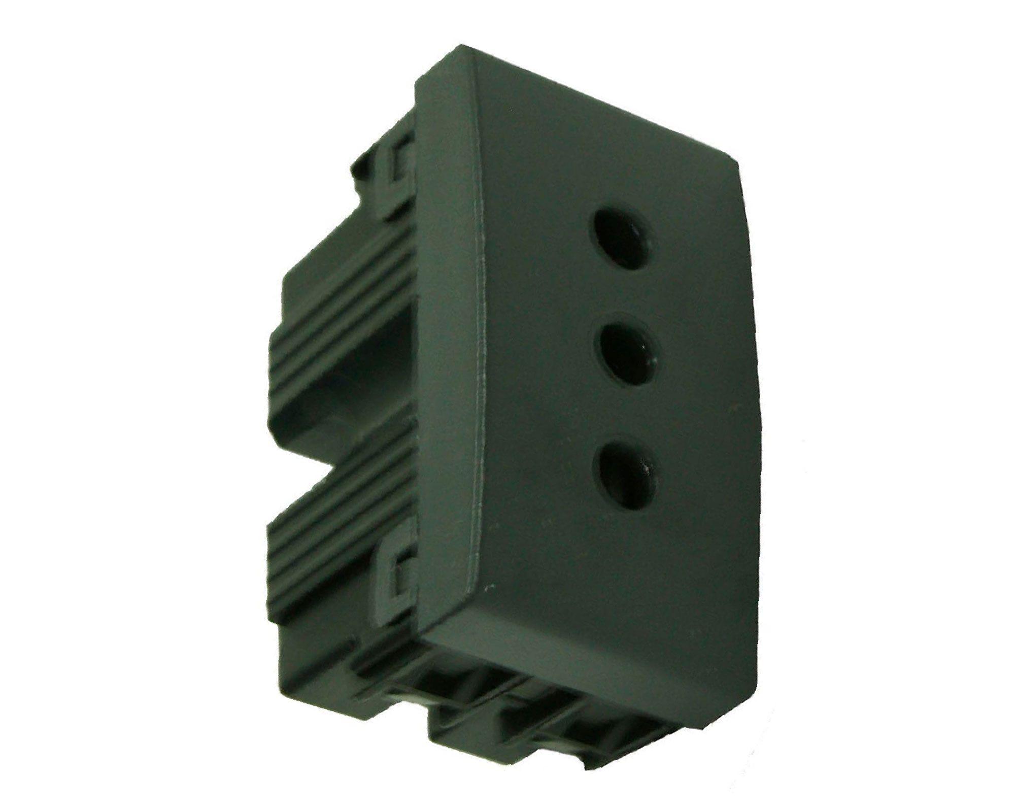 Modulo enchufe hembra 3 p 10 a 250 v negro Kalop-0