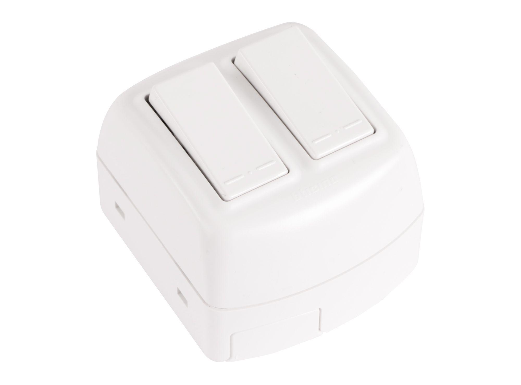 Interruptor doble 9/15 con casquete modus plus Bticino-1