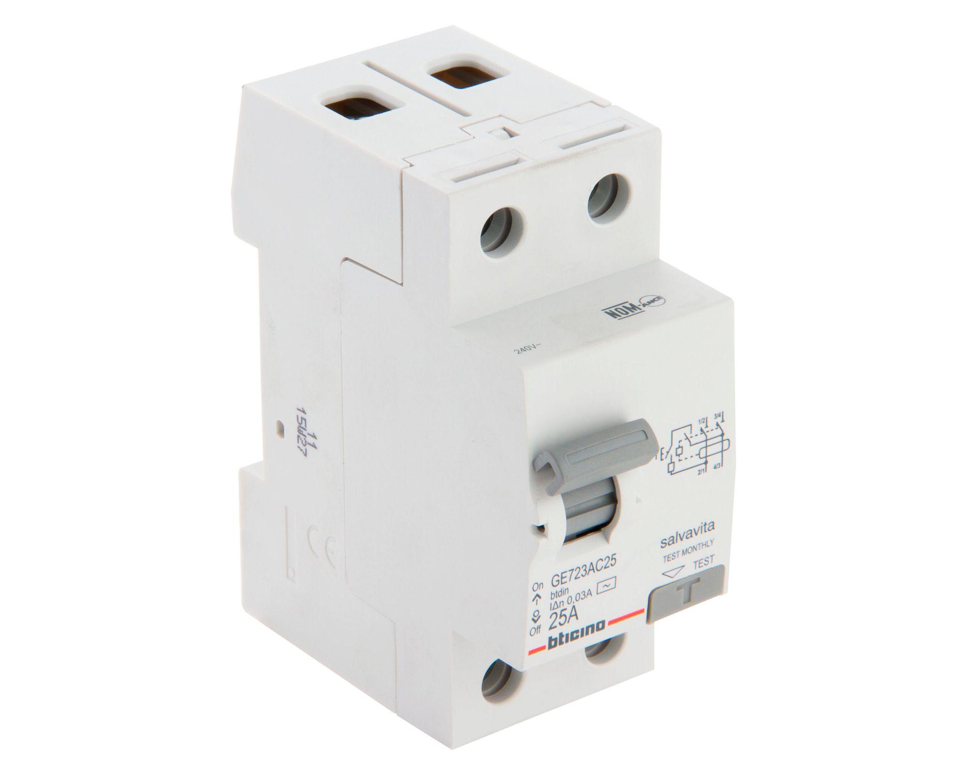 Interruptor 2 x 25 a 30 ma diferencial Bticino-2