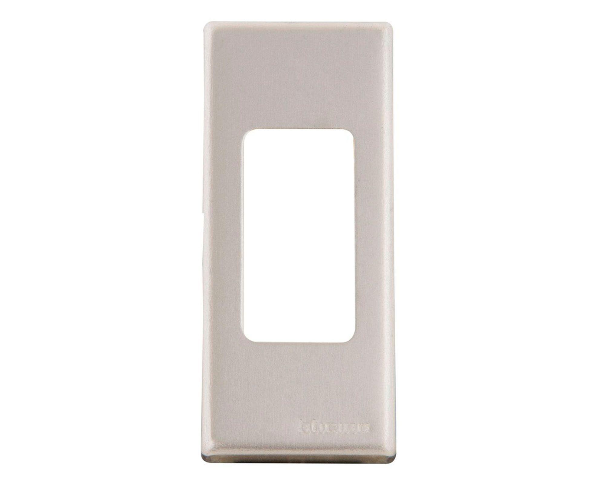 Placa aluminio oxidal con soporte 1 módulo Bticino-0