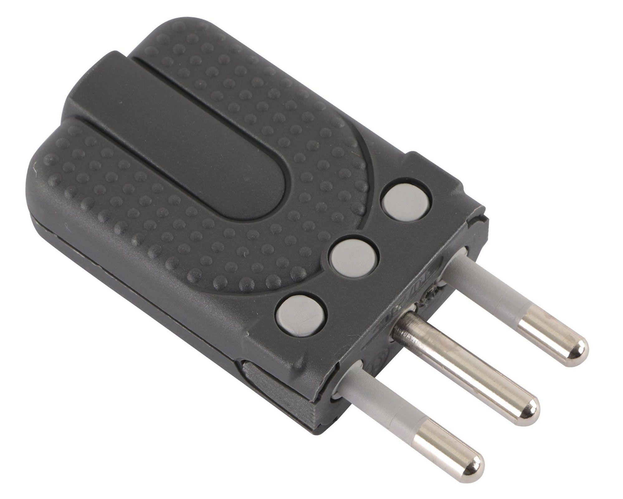 Enchufe macho gris 10 a 2 p + t Bticino-4