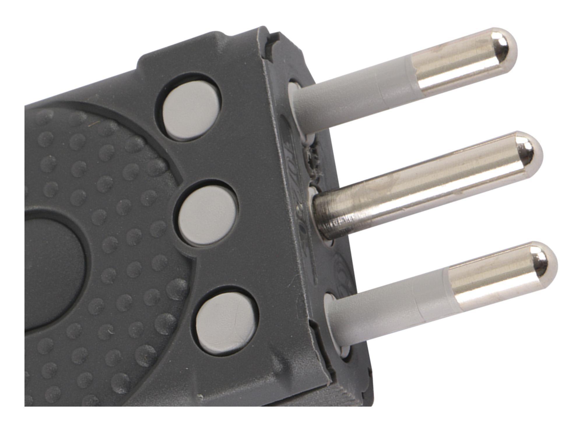 Enchufe macho gris 10 a 2 p + t Bticino-1