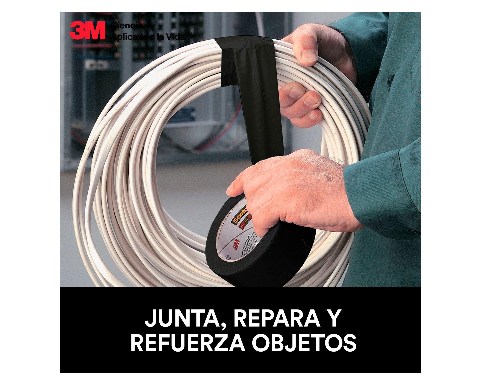 Cinta de tela duct tape Multiusos 48 mm x 18.2 m negro-2