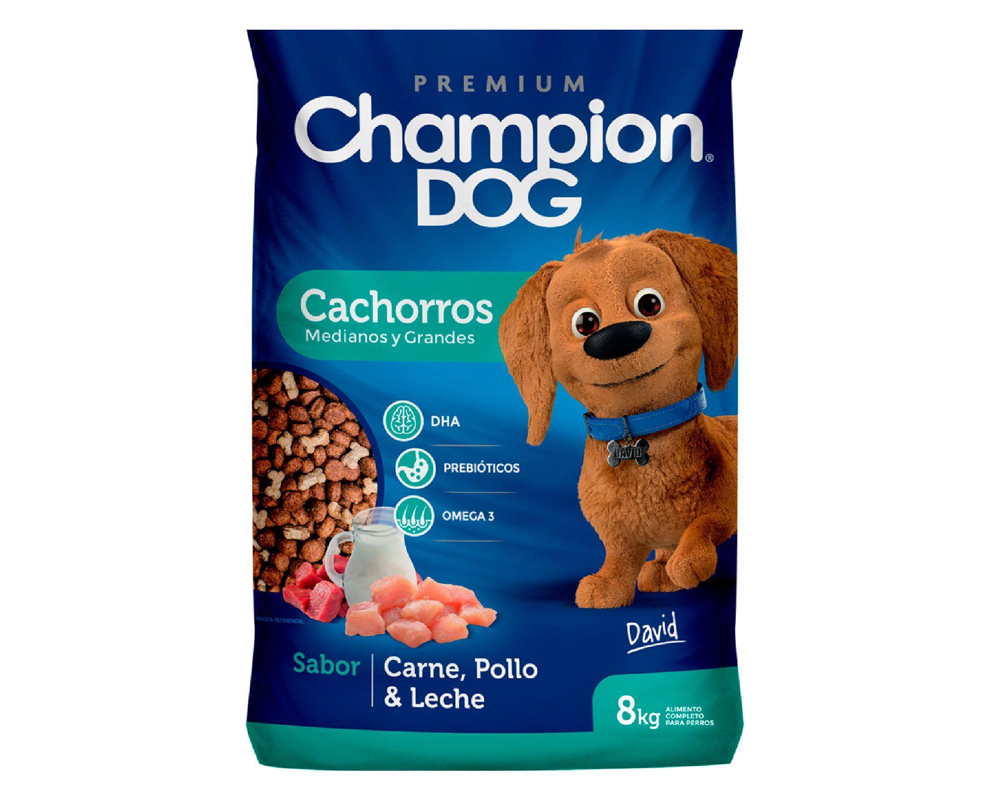 Alimento cachorro 8 kg carne pollo y leche champion dog-1