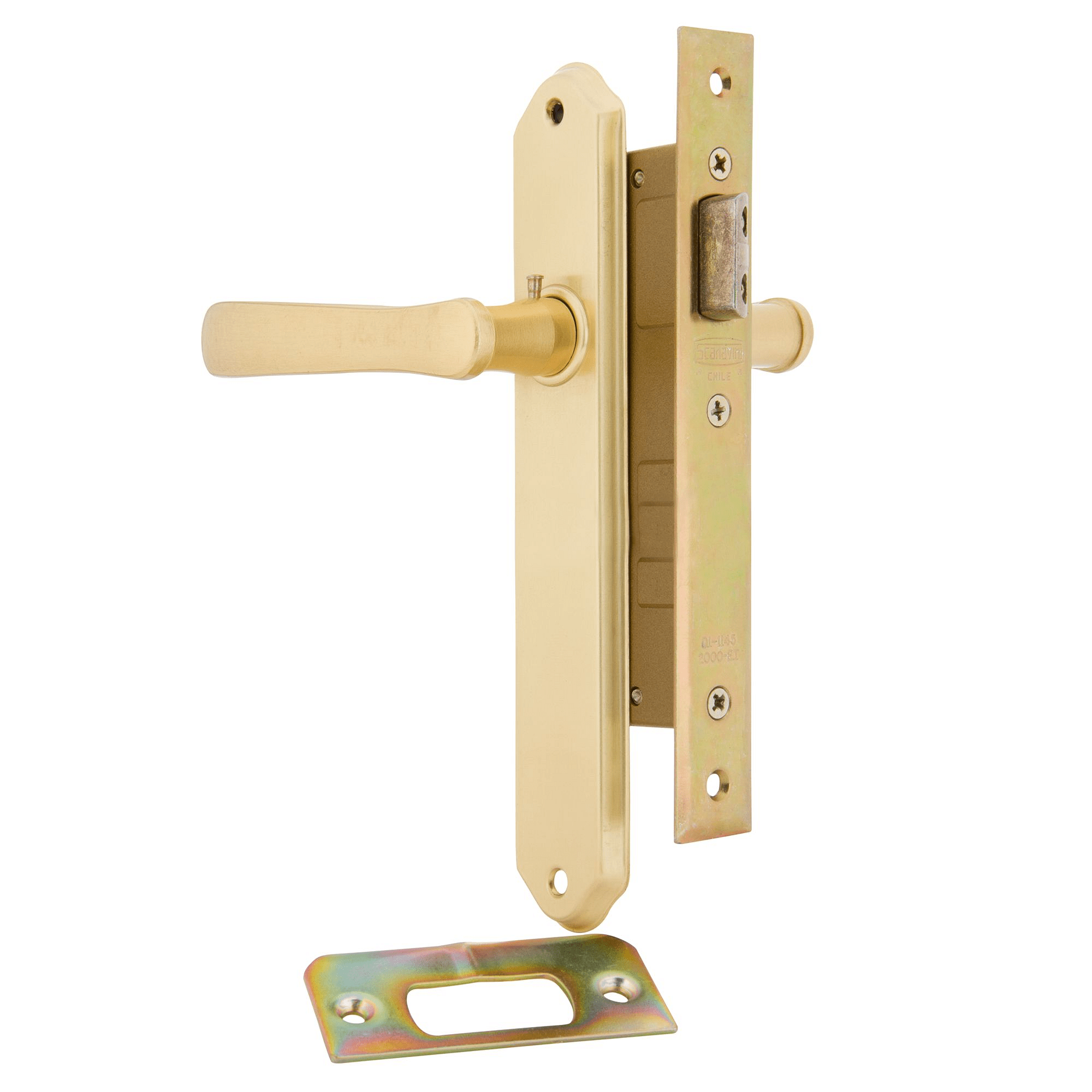 Cerradura embutida manilla libre paso/dormitorio bronce 1056-914 Scanavini-0