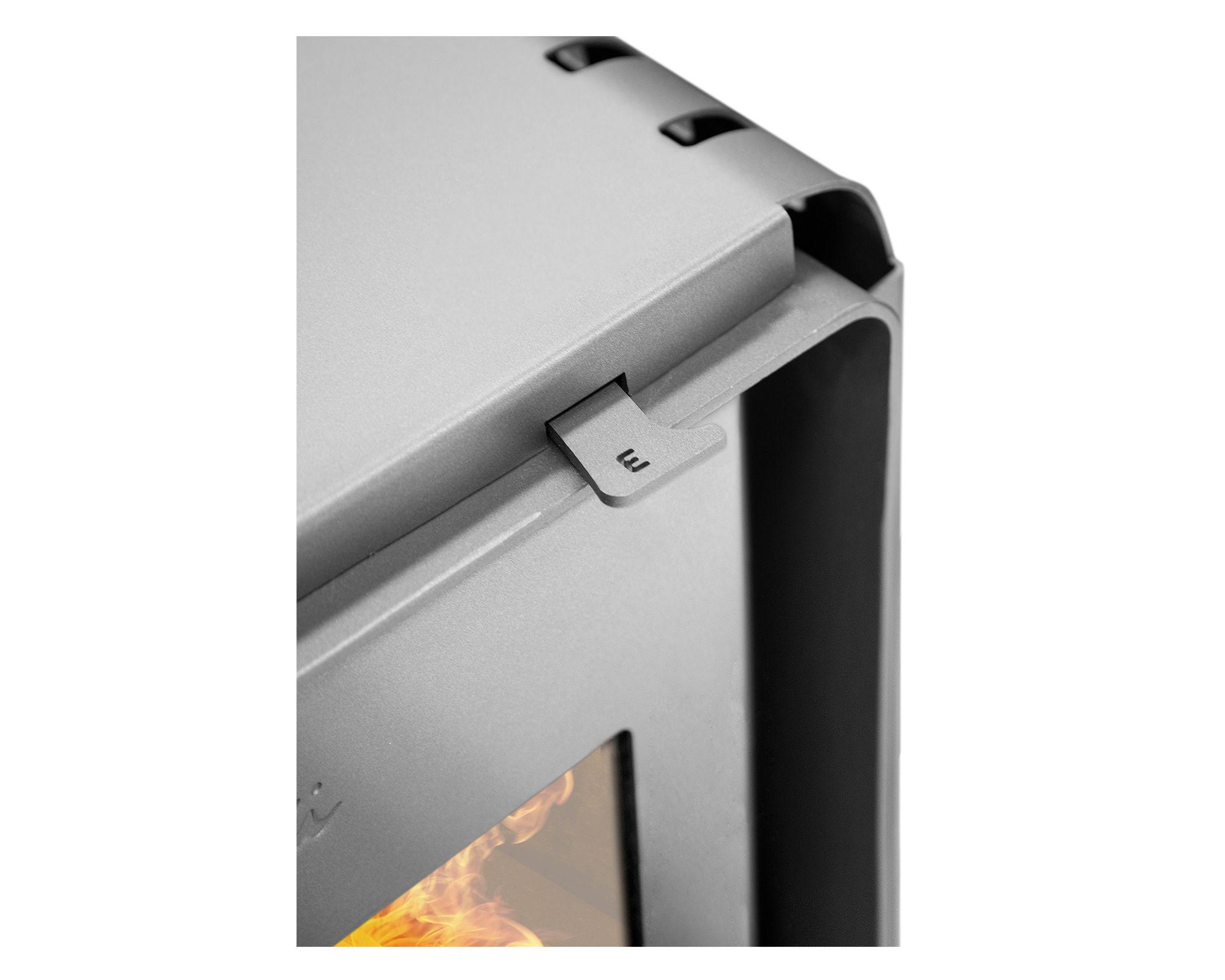 Estufa leña 9000W Scantek 360 gris-1