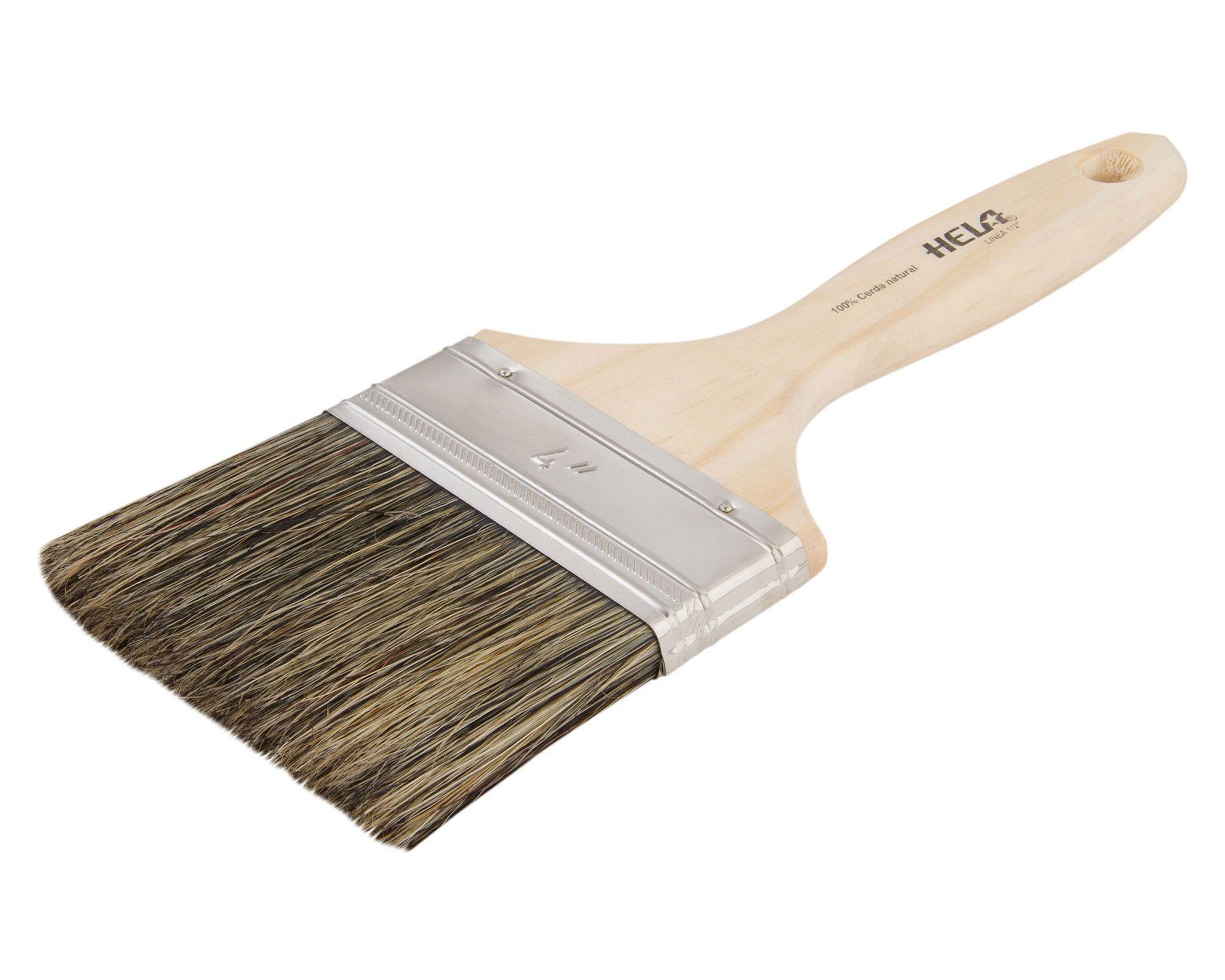 Brocha 4'' plana gris hela-0