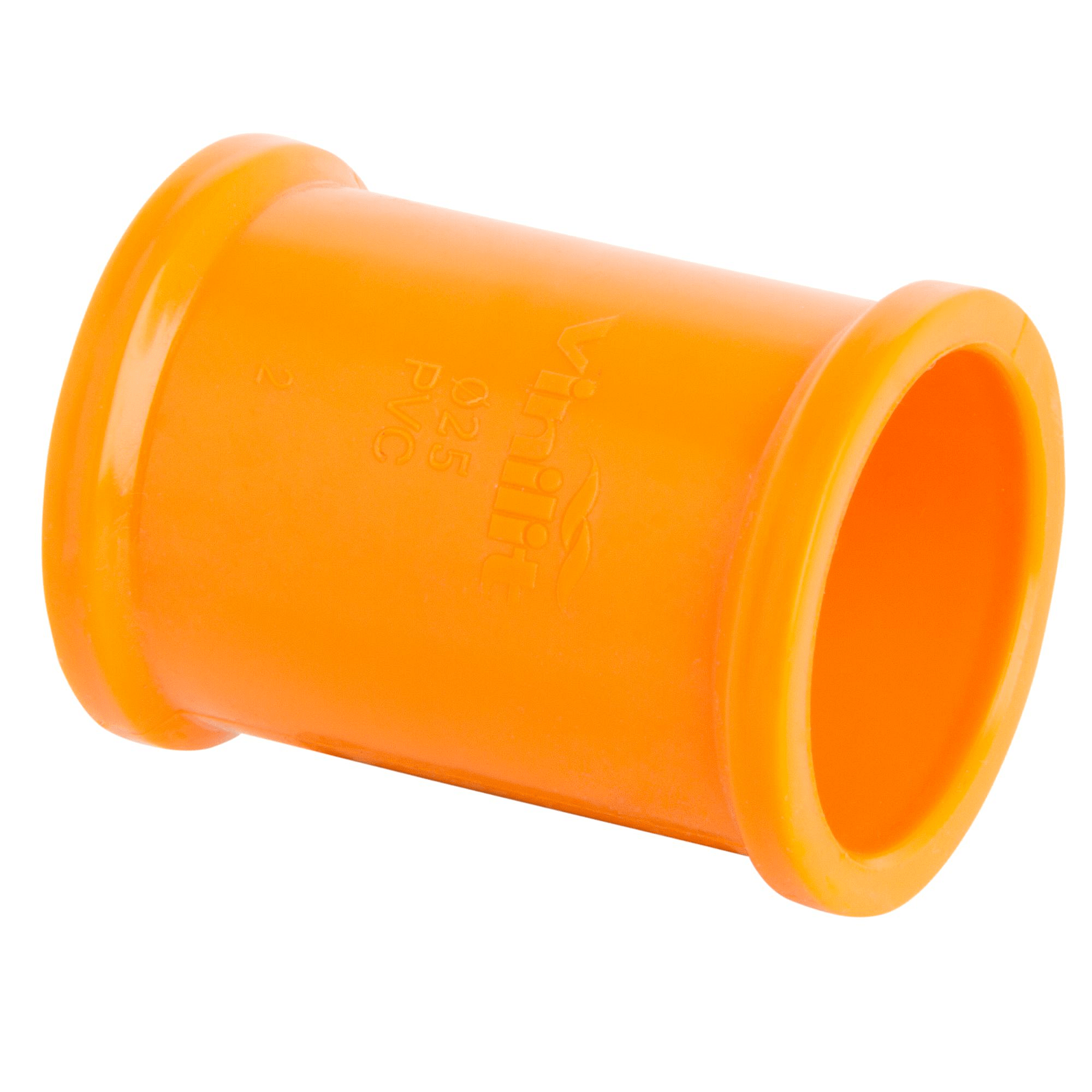 Copla pvc 25 mm conduit naranjo Hoffens-0