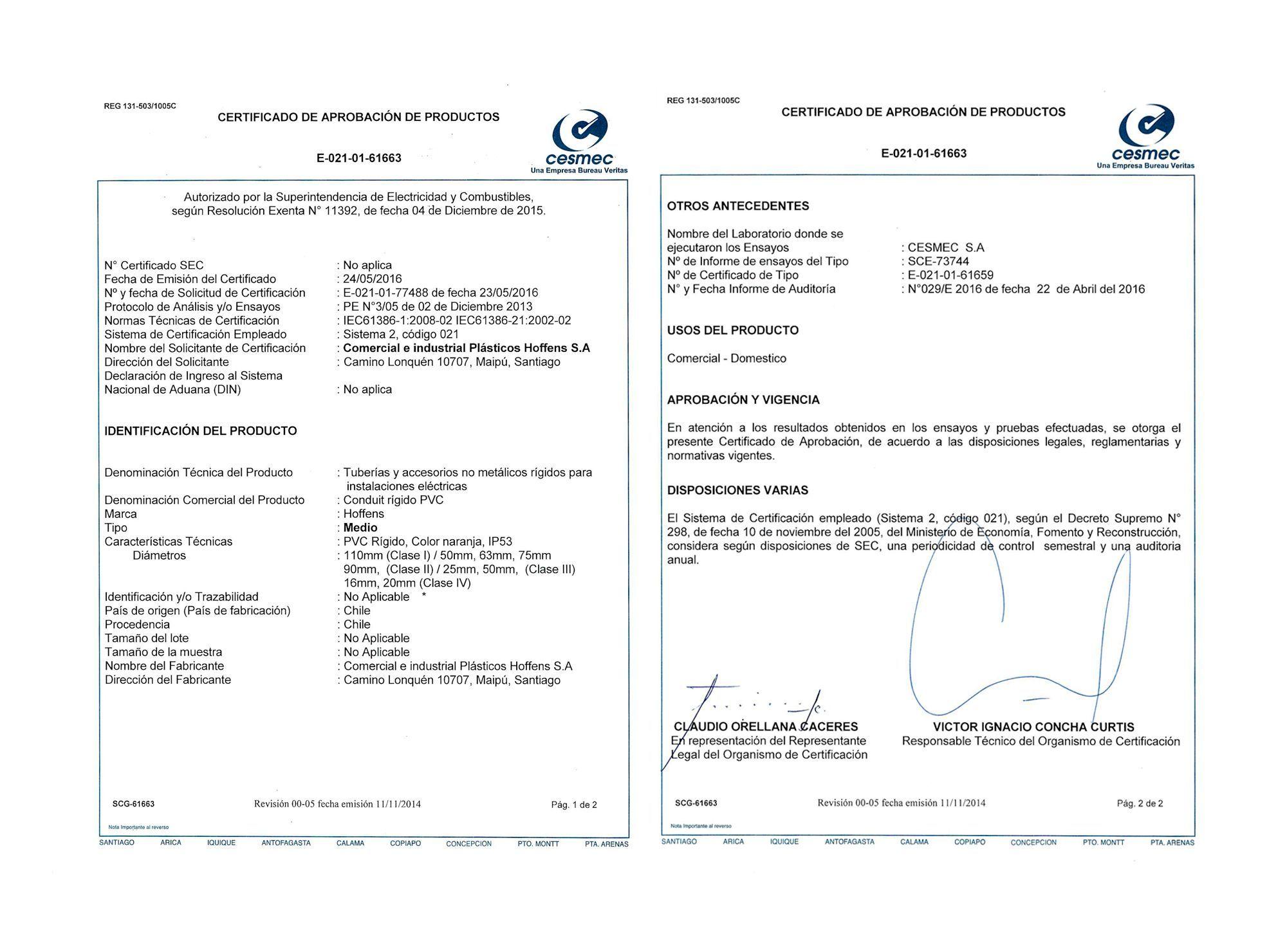 Tubo pvc 25 mmx 3 mt conduit Hoffens-2