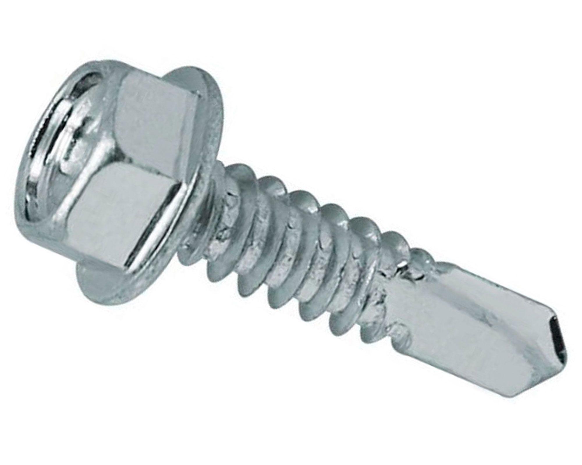 Tornillo autoperforante cabeza hexagonal 3/16 X 1'' 5 unidades.-0