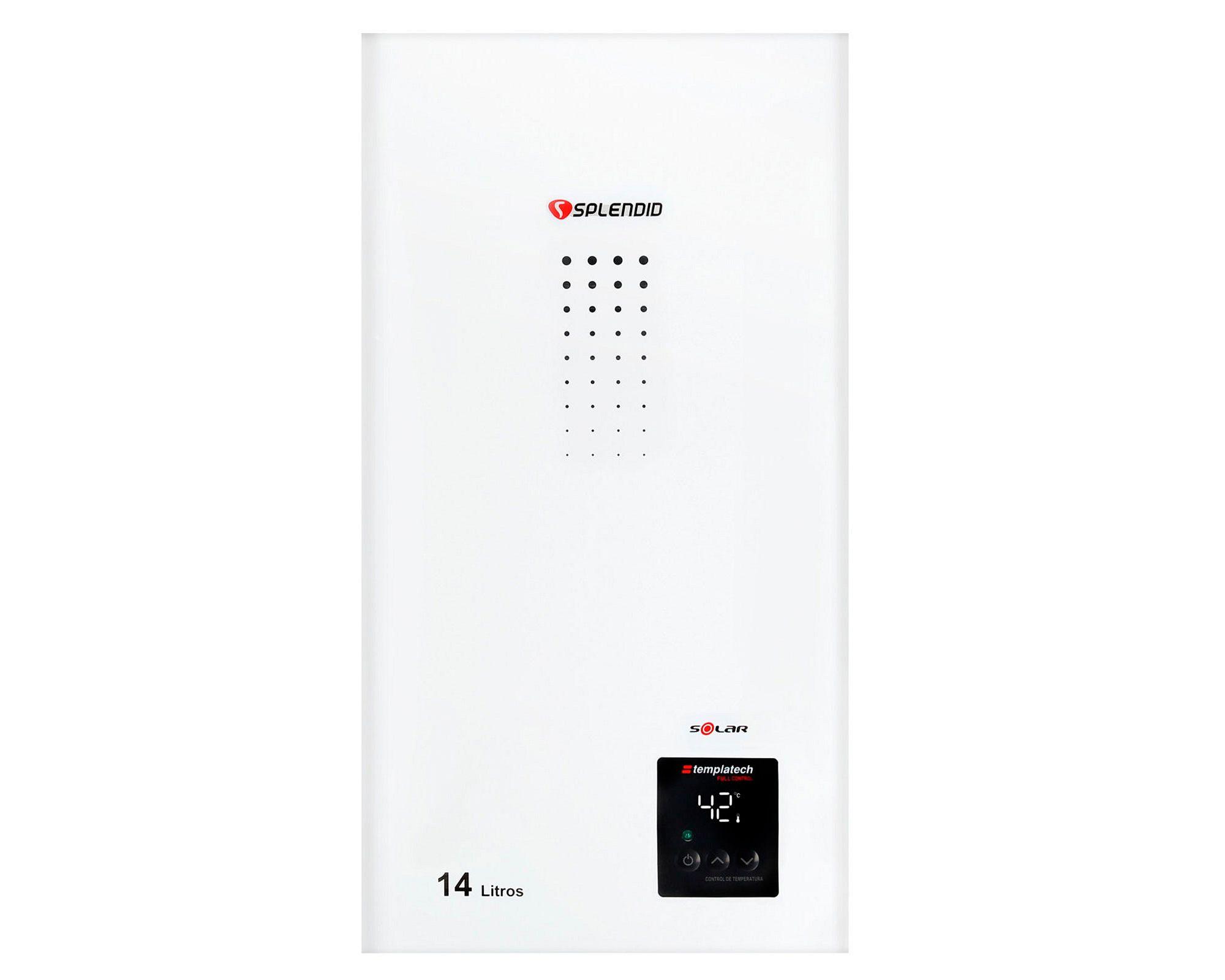 Calefont ionizado tiro natural 14 litros gas licuado Templatech Splendid-0