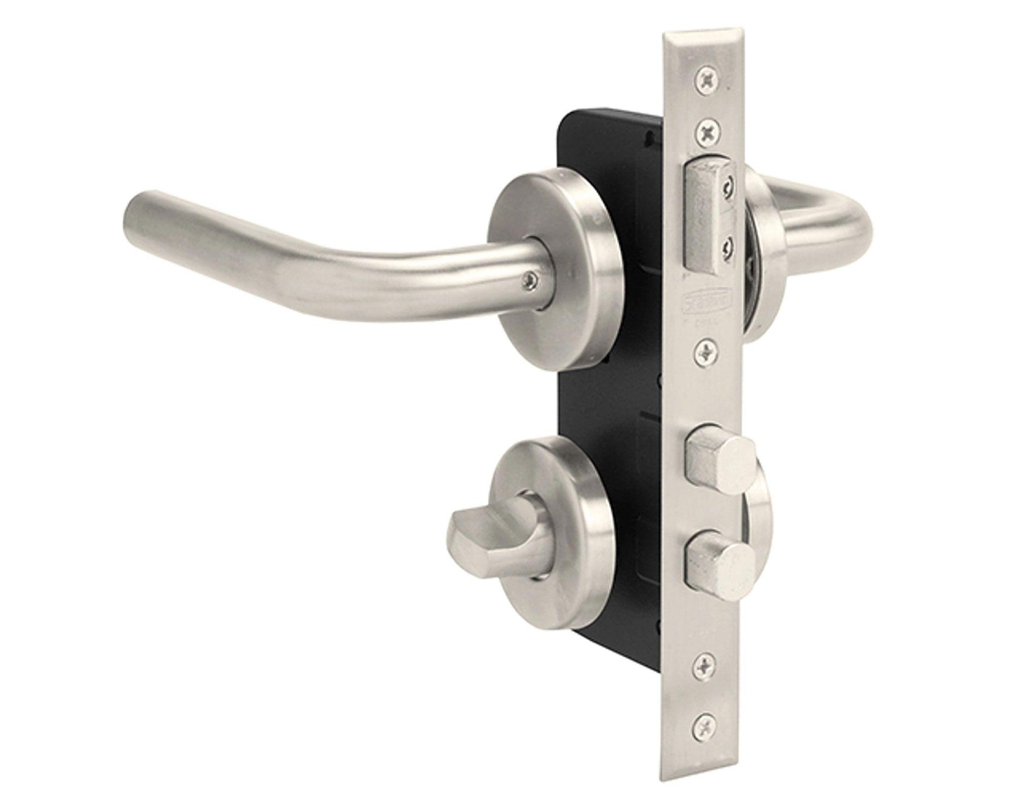 Cerradura embutida manilla baño plata 1044-960L Scanavini-0