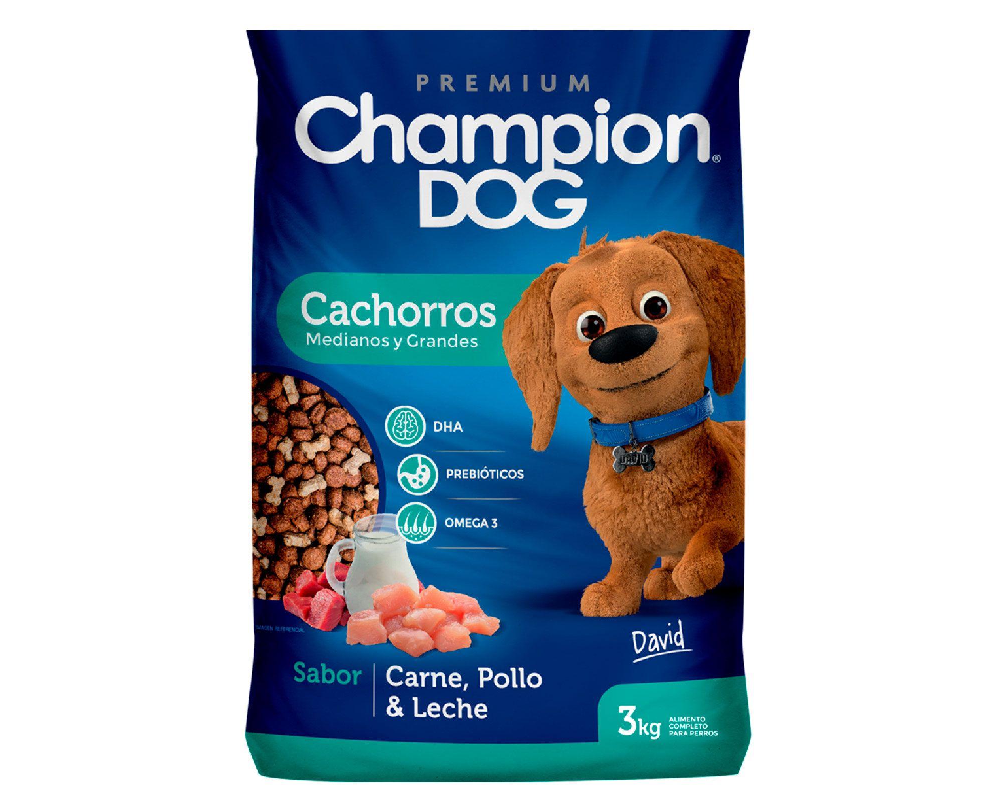 Alimento cachorro 3 kg carne pollo y leche champion dog-1