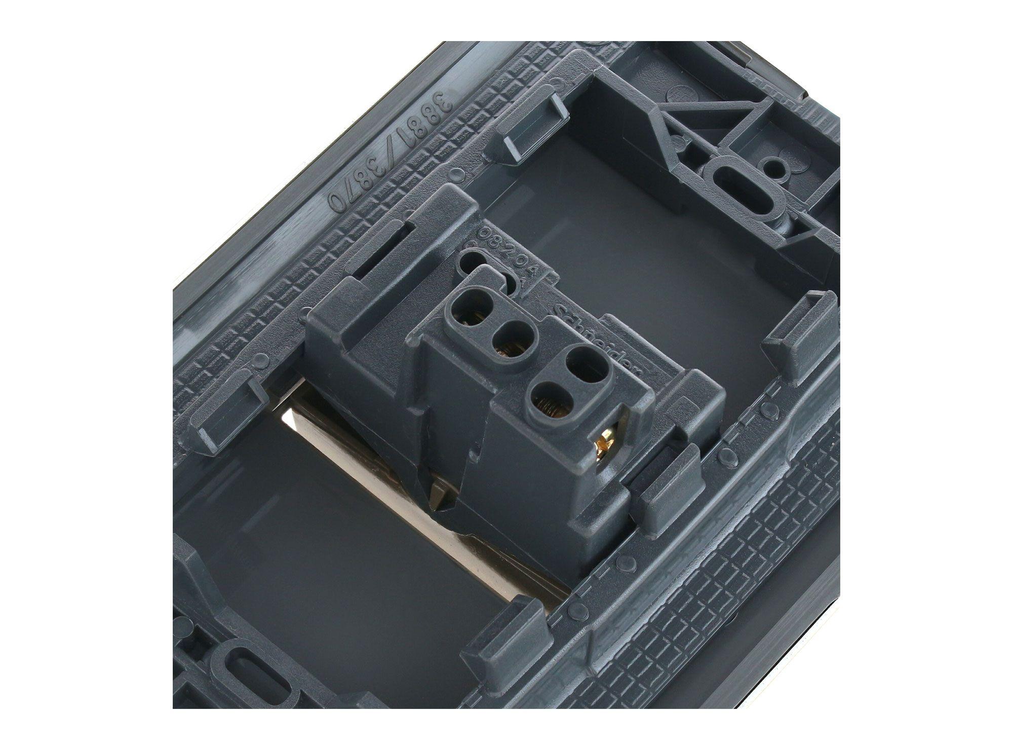 Interruptor simple iridium bronceado Schneider-4