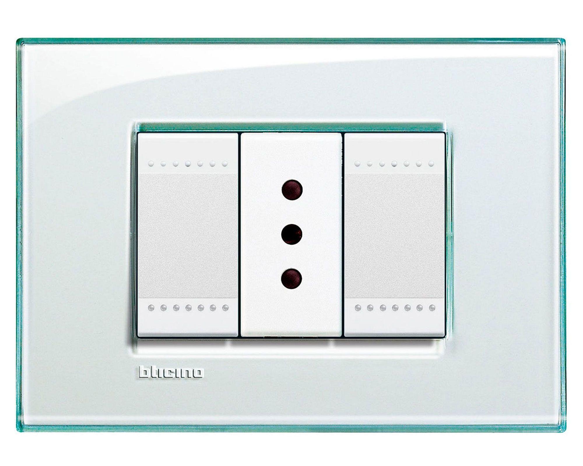 Interruptor simple con placa Kristal Bticino-0
