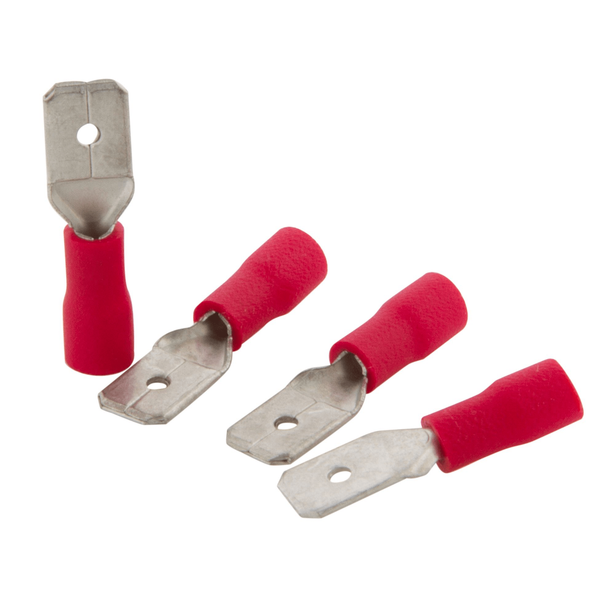 Terminal aislado macho tipo paleta 6,3 mm rojo Mec-0