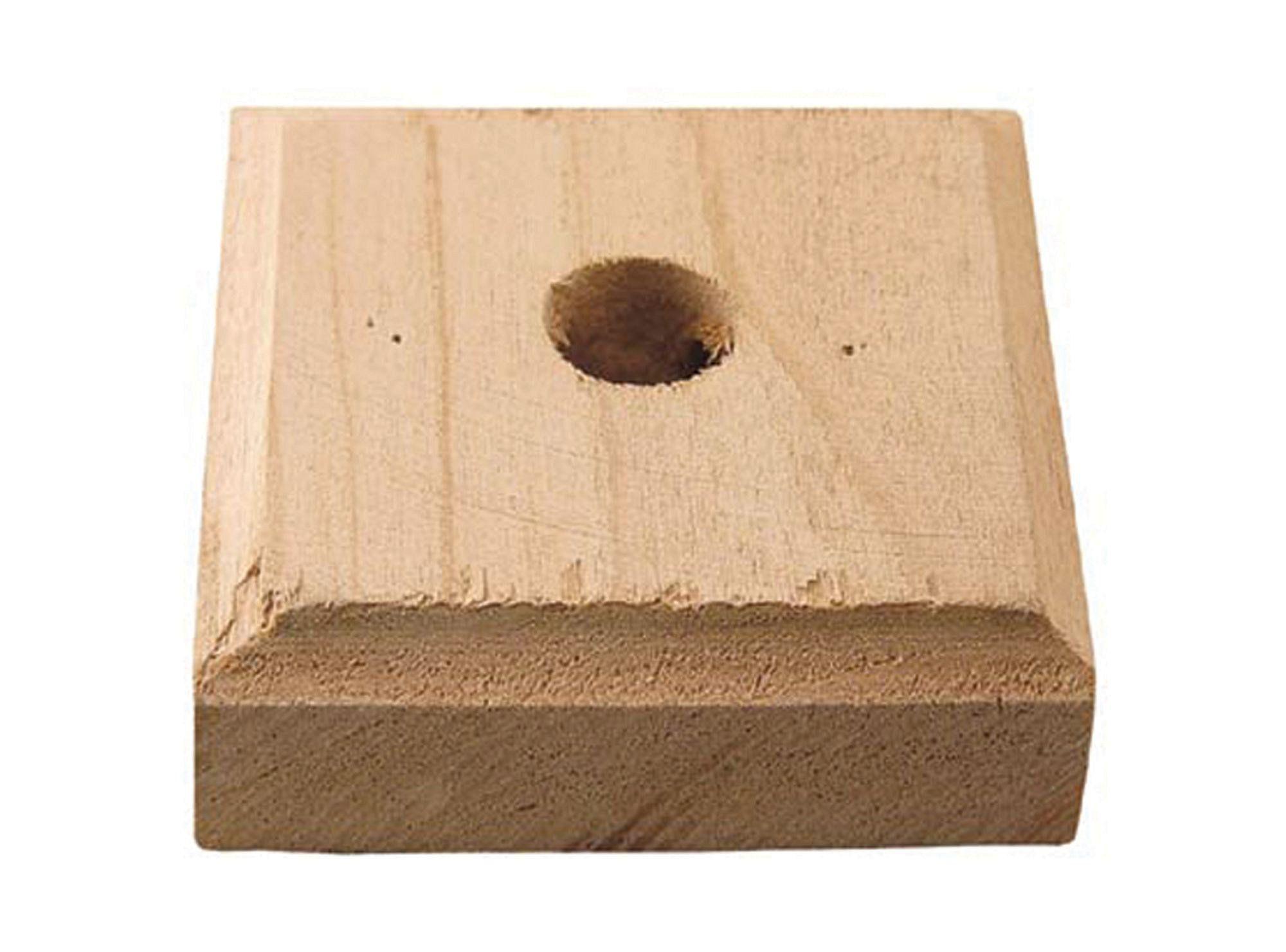 Roseta madera 8 x 2 cm cuadrada café Jlv-0
