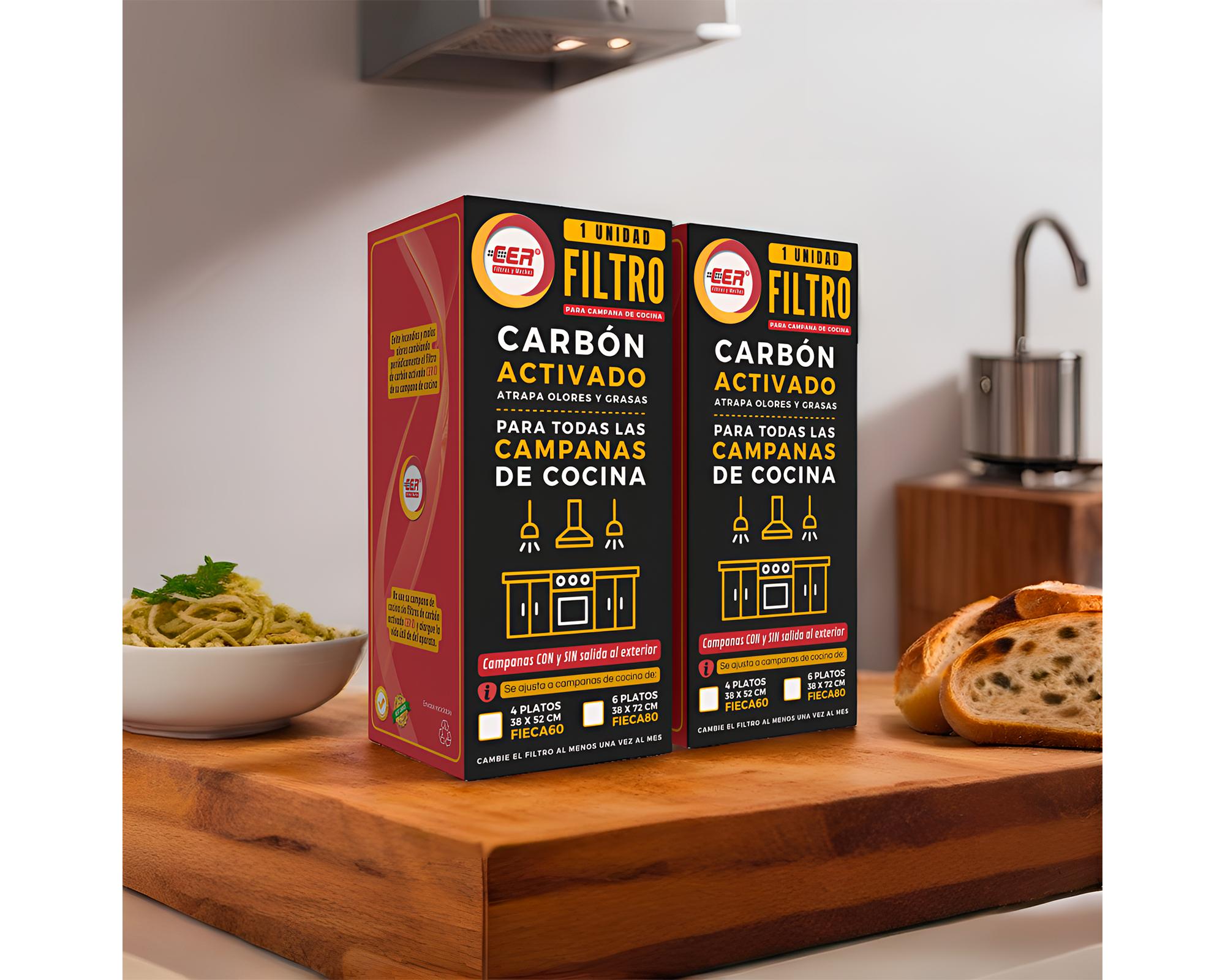 Filtros 72 x 37 cm campanas cocina 6 platos Cer-4