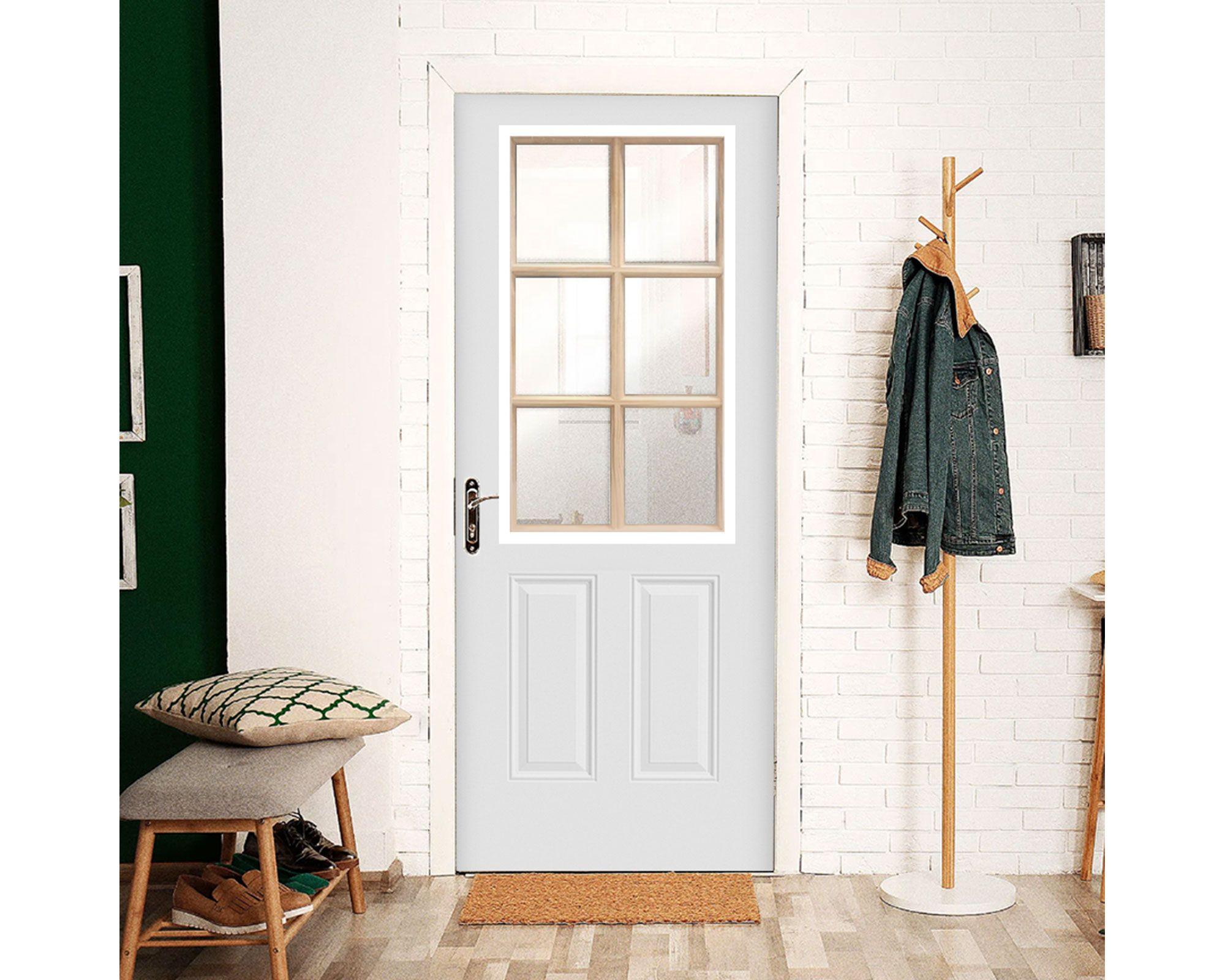 Puerta interior vidriada 75x200 cm sinfonía hdf masonite-3