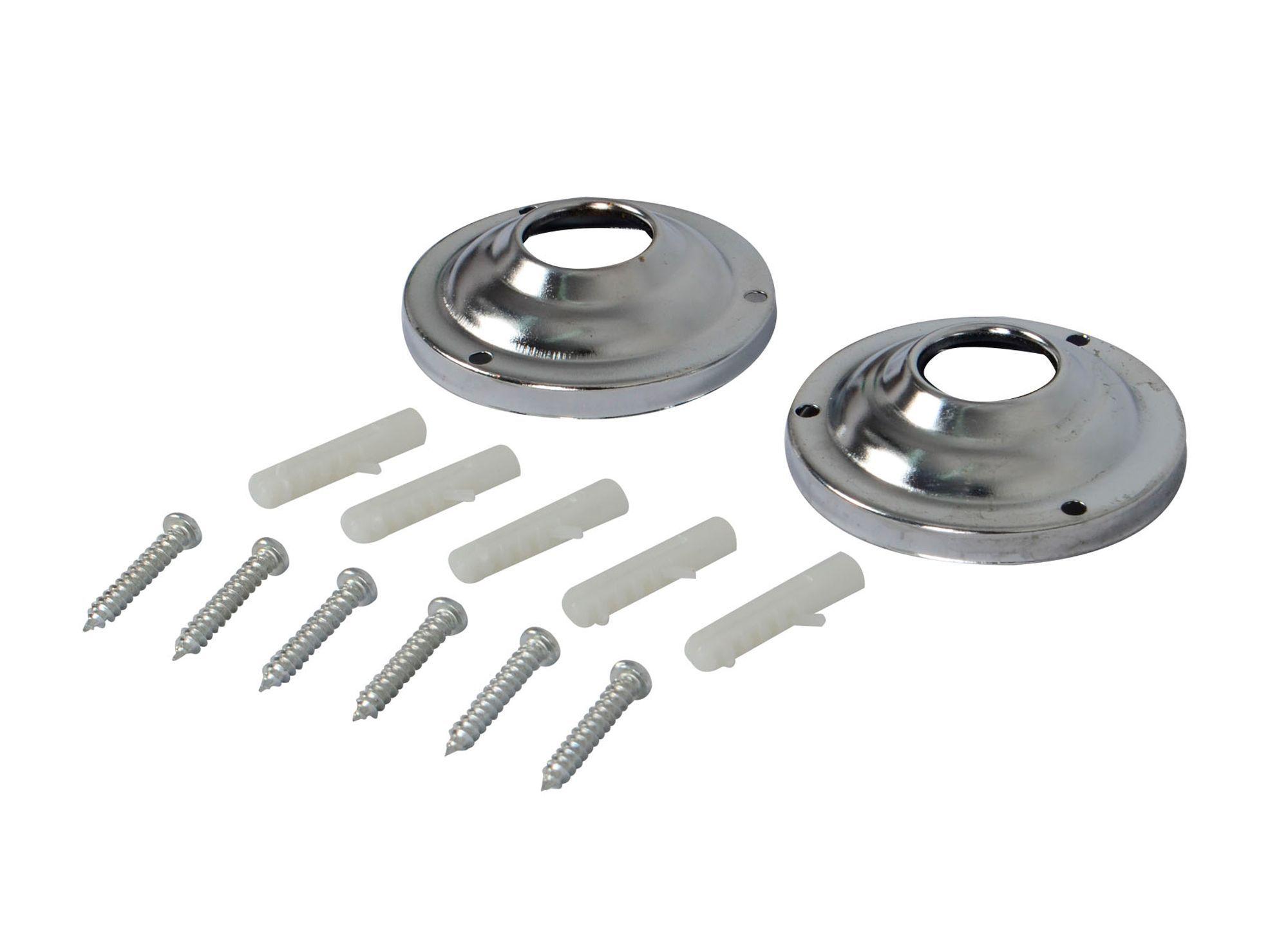 Set flanche 19 mm barra baño cromado recto 2 unidades metalhsa-2