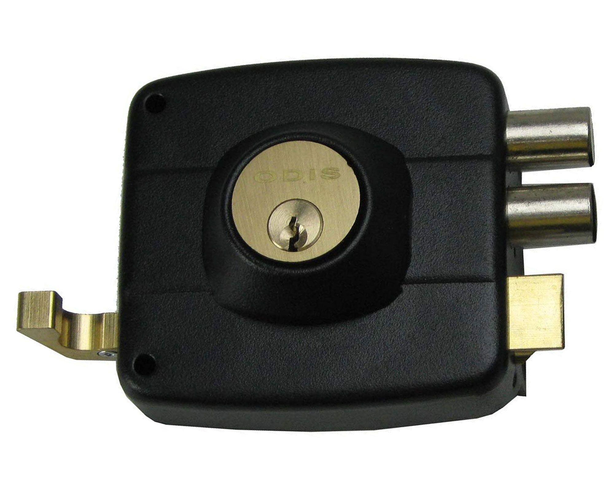 Cerradura sobreponer puertas de 30 a 45 mm negra 321 Odis-0