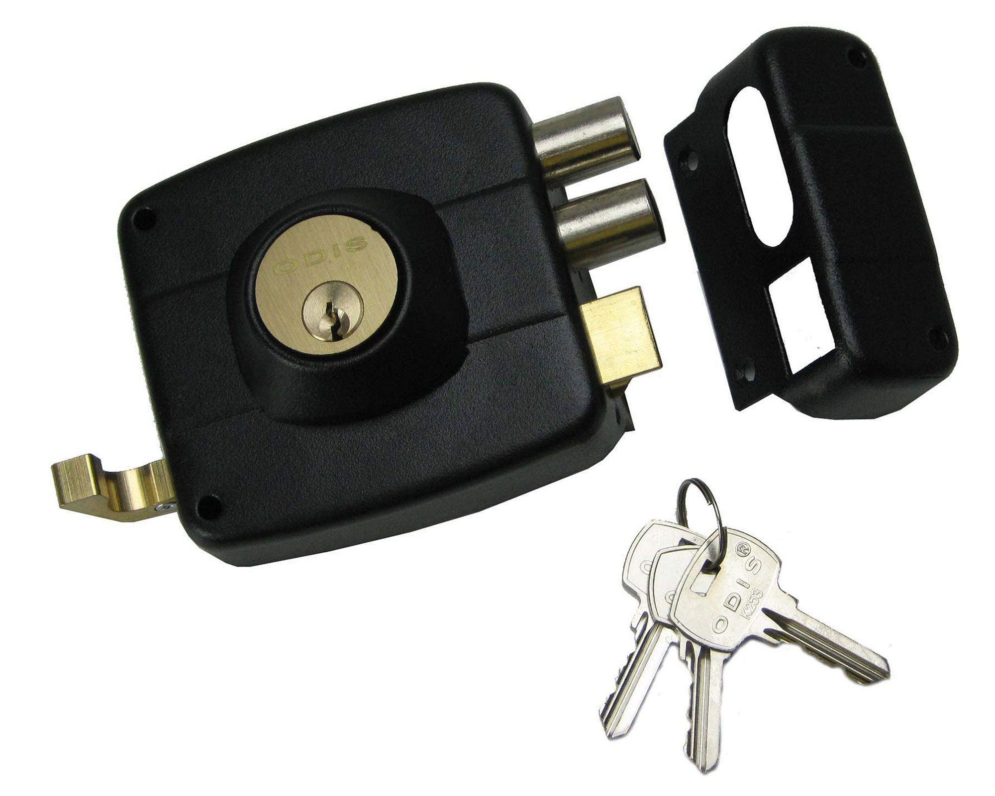 Cerradura sobreponer puertas de 30 a 45 mm negra 321 Odis-2