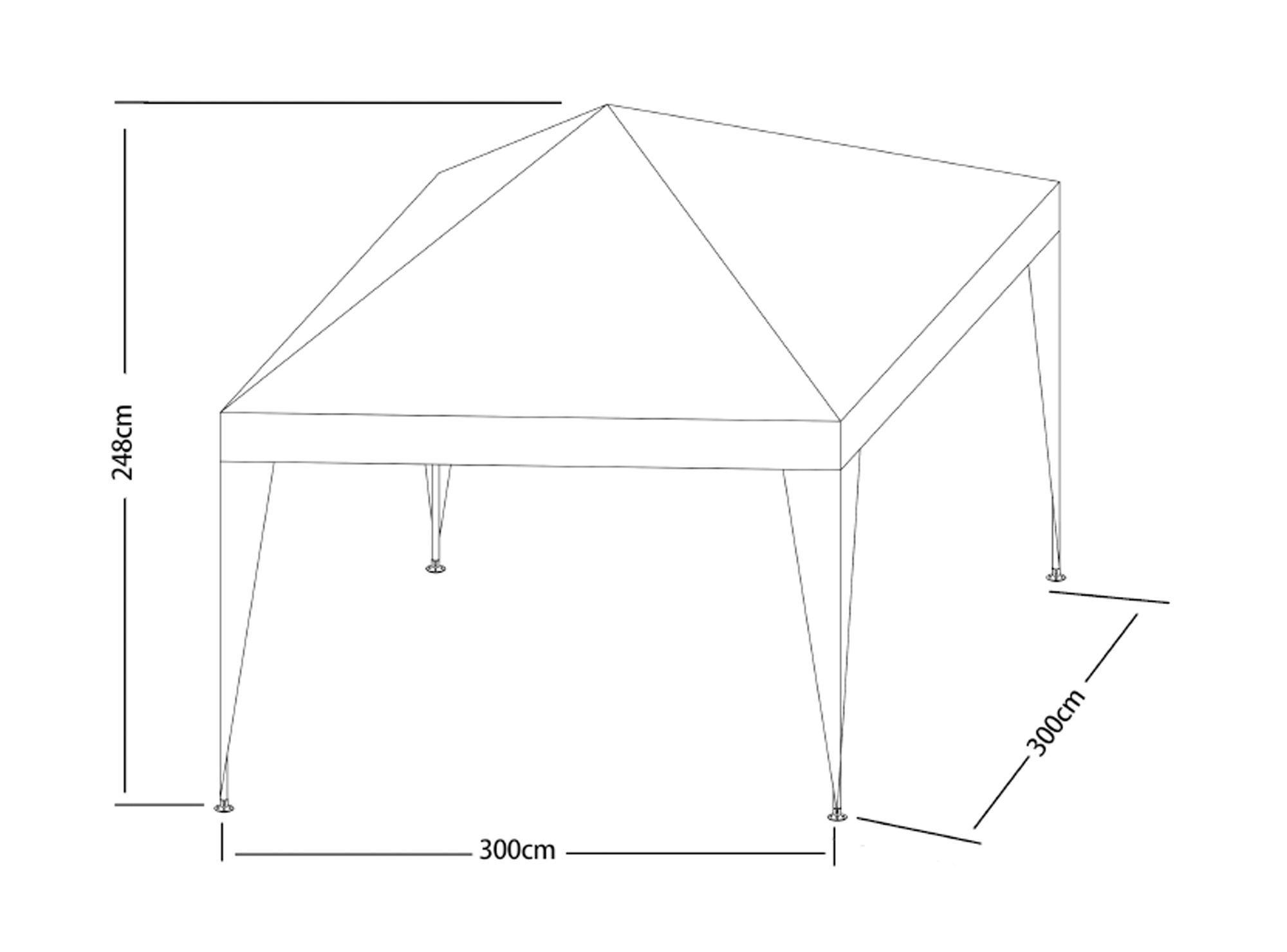 Toldo 3x3 m azul Outzen-3