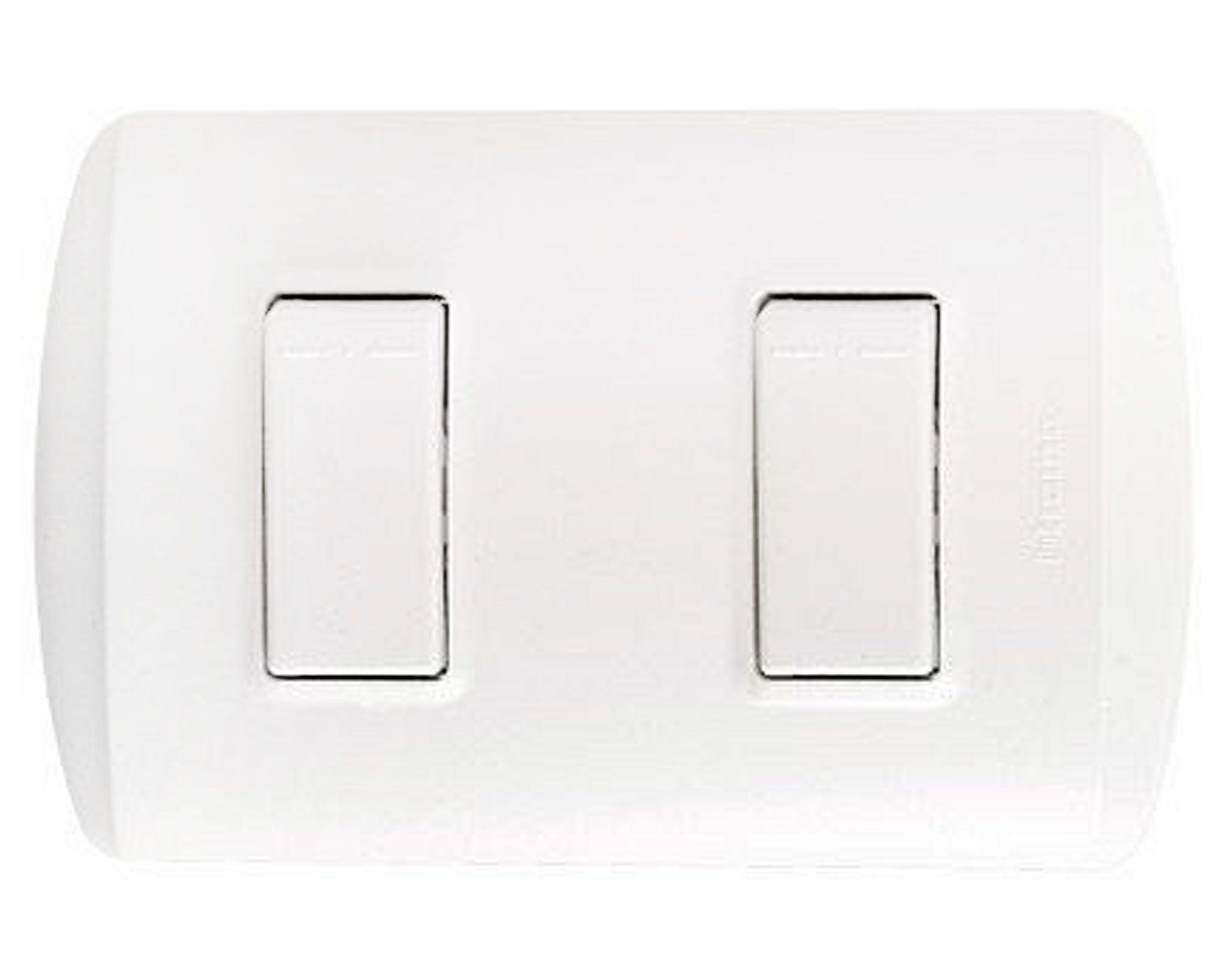 Interruptor doble embutido 10 a modus blanco Bticino-2