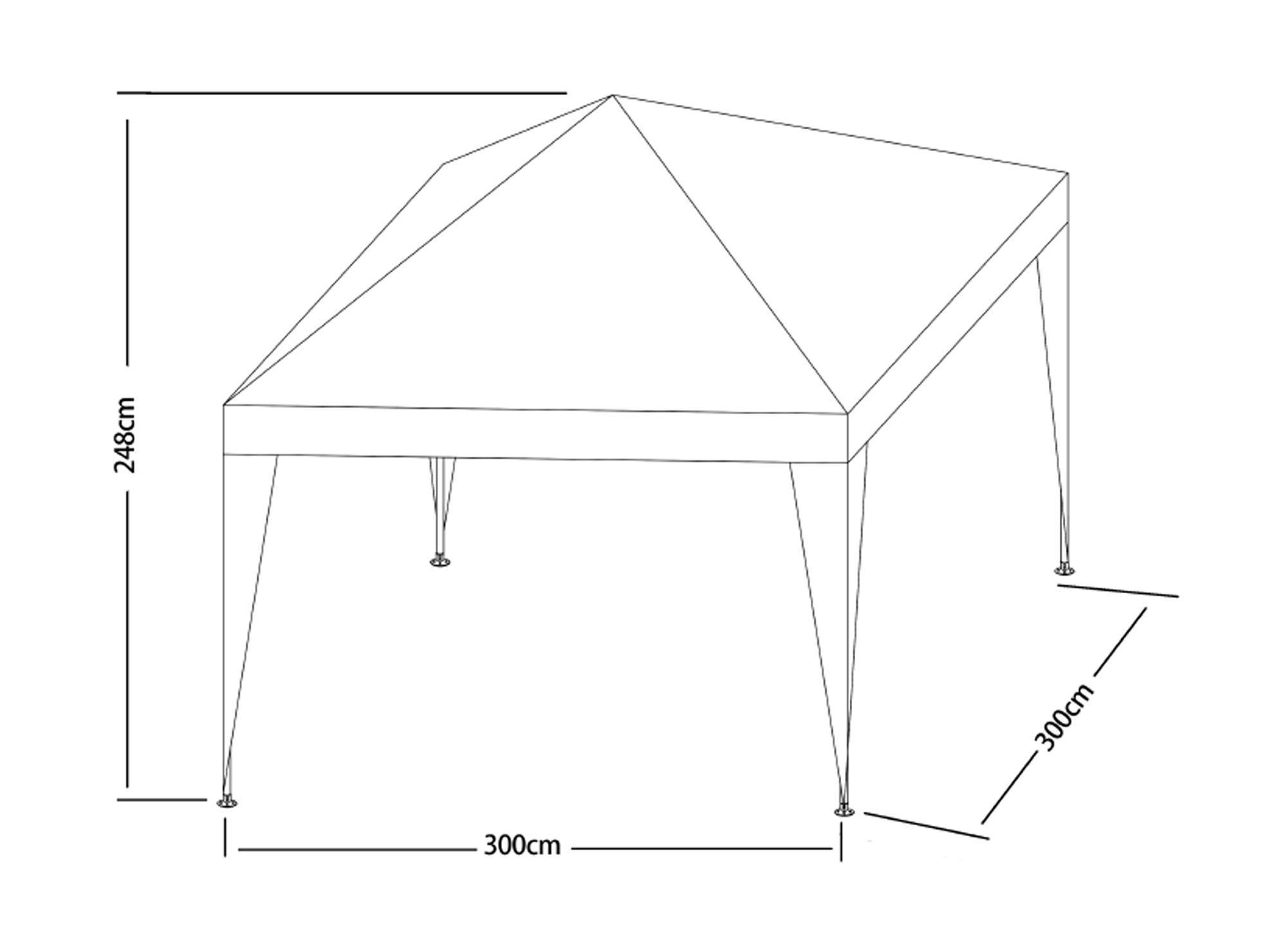 Toldo 3x3 m verde Outzen-3