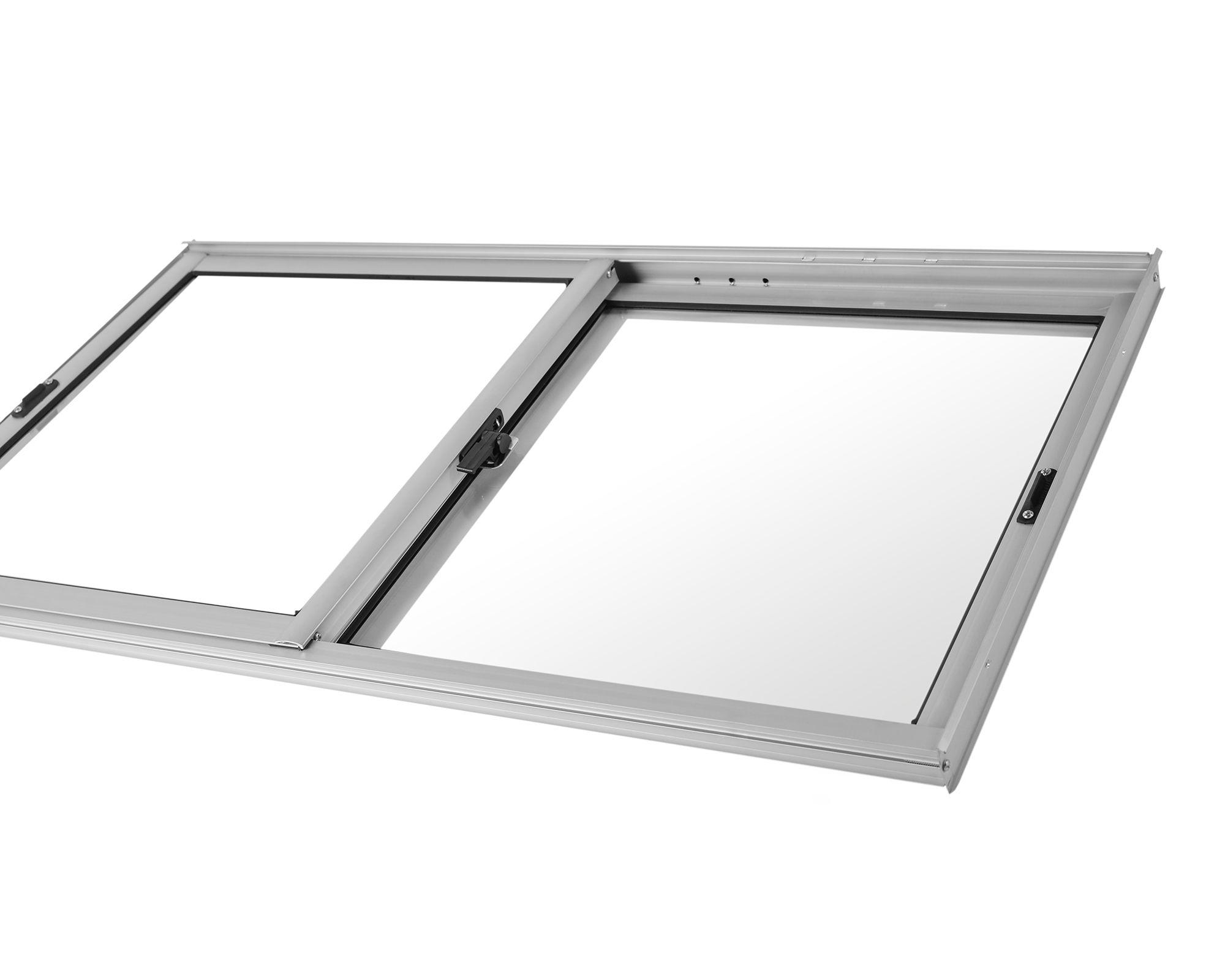 Ventana Aluminio 91x50 cm Corredera Curva Mate-2