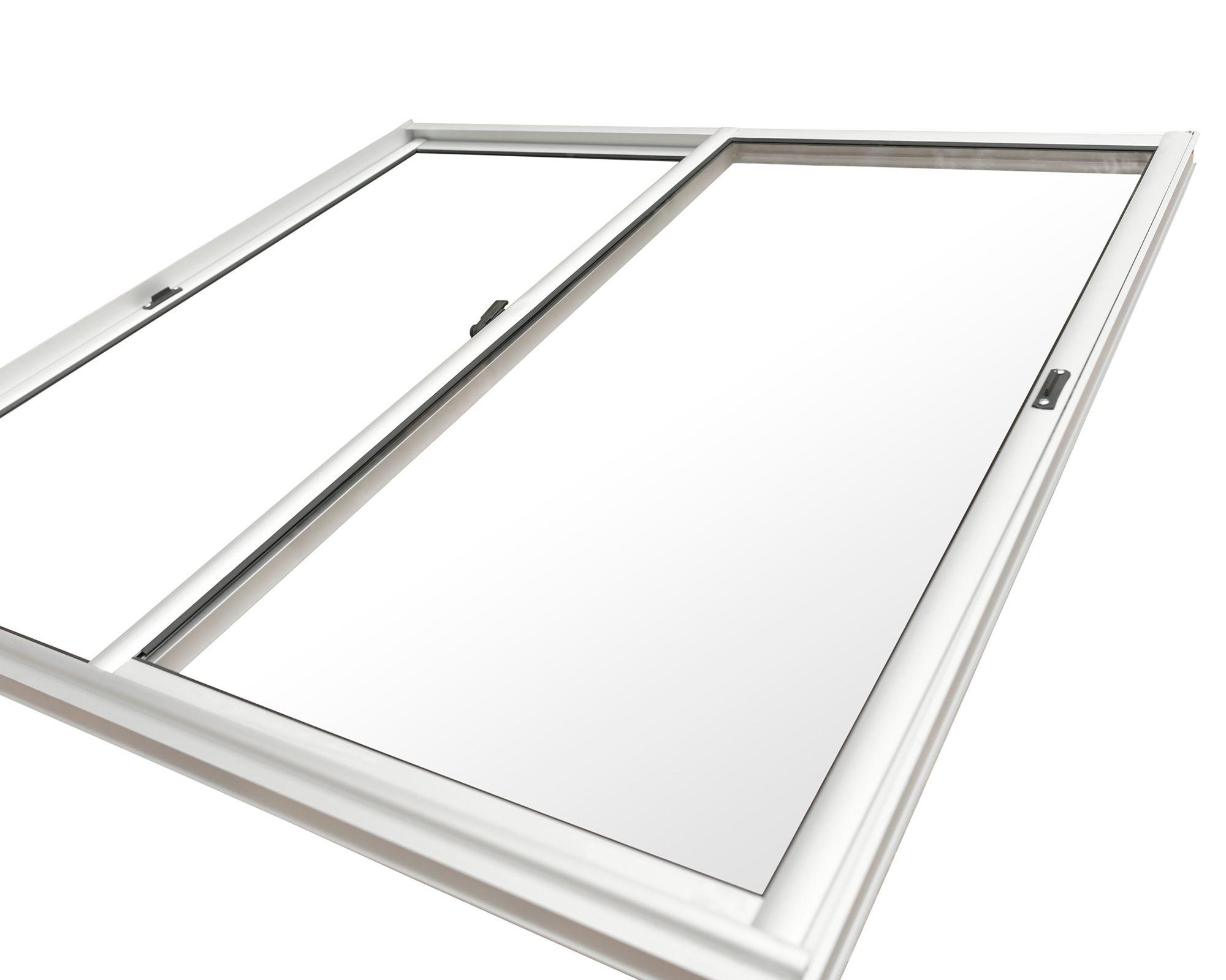 Ventana Aluminio 100x100 cm Corredera Curva Mate-2