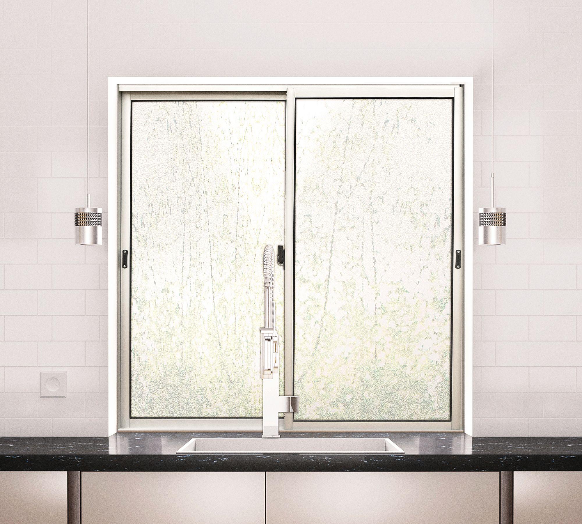 Ventana Aluminio 100x100 cm Corredera Curva Mate-0