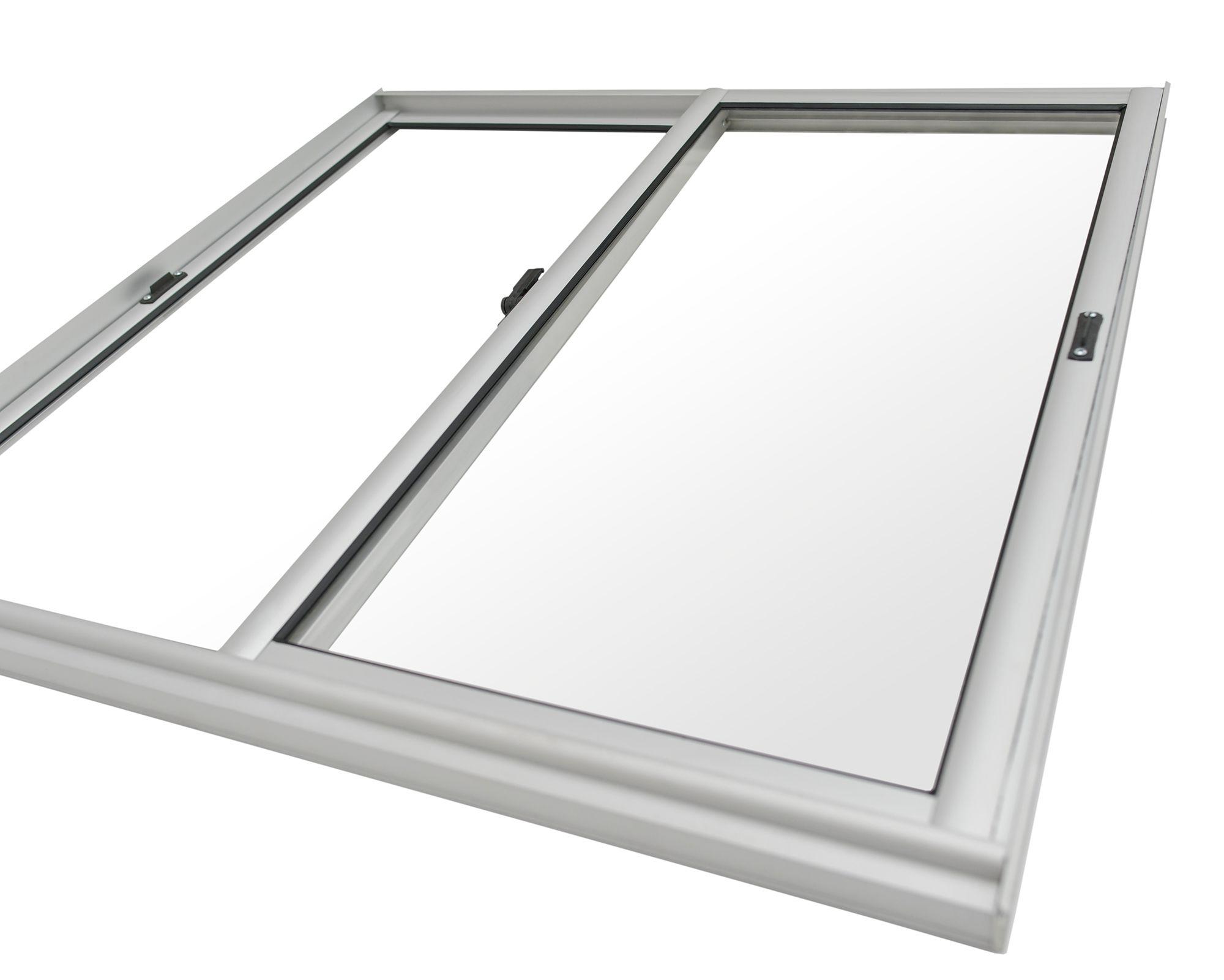 Ventana Aluminio 121x100 cm Corredera Curva Mate-3
