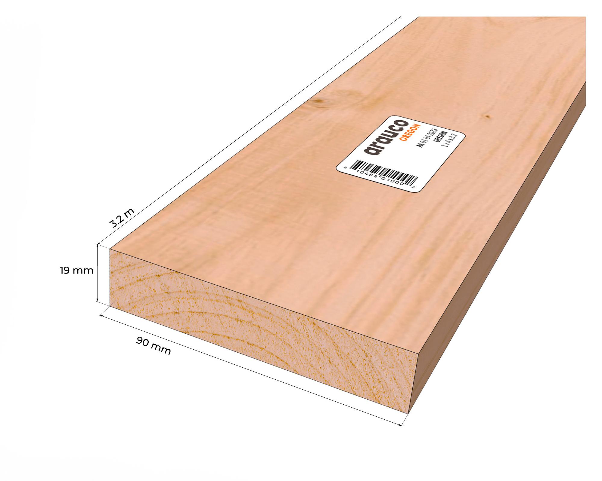 Viga estructural oregón 1x4" 3.2 m-2